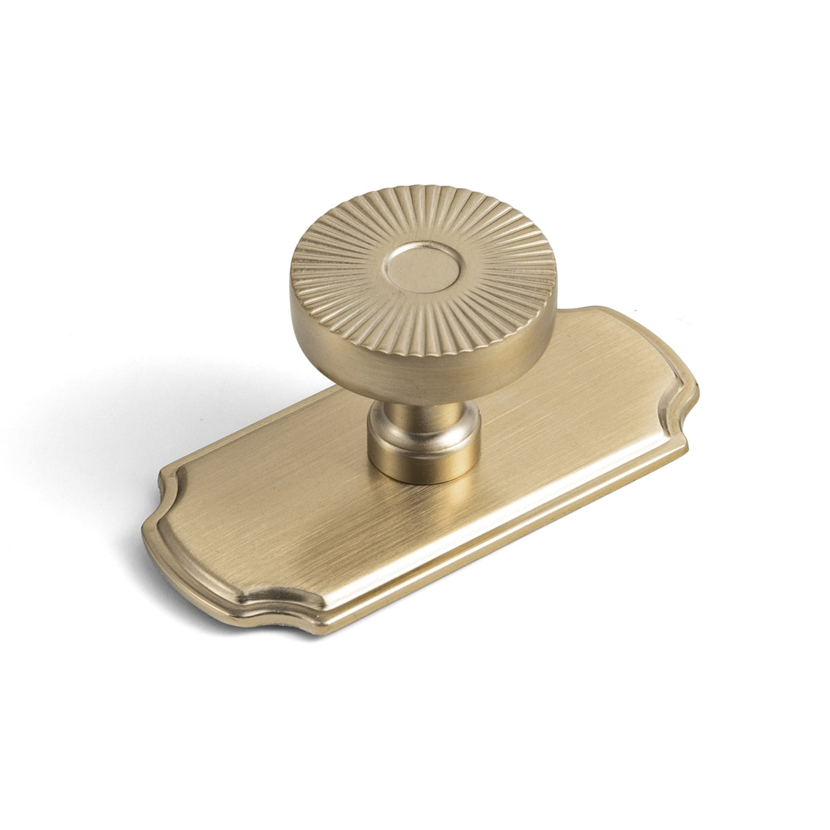 Goo-Ki Champagne Bronze / G031 / 6 Pack Retro Radiating Pattern Cabinet Knob with Ornate Backplate, Solid Zinc Alloy Drawer Knob for Classic Cabinet Renovation