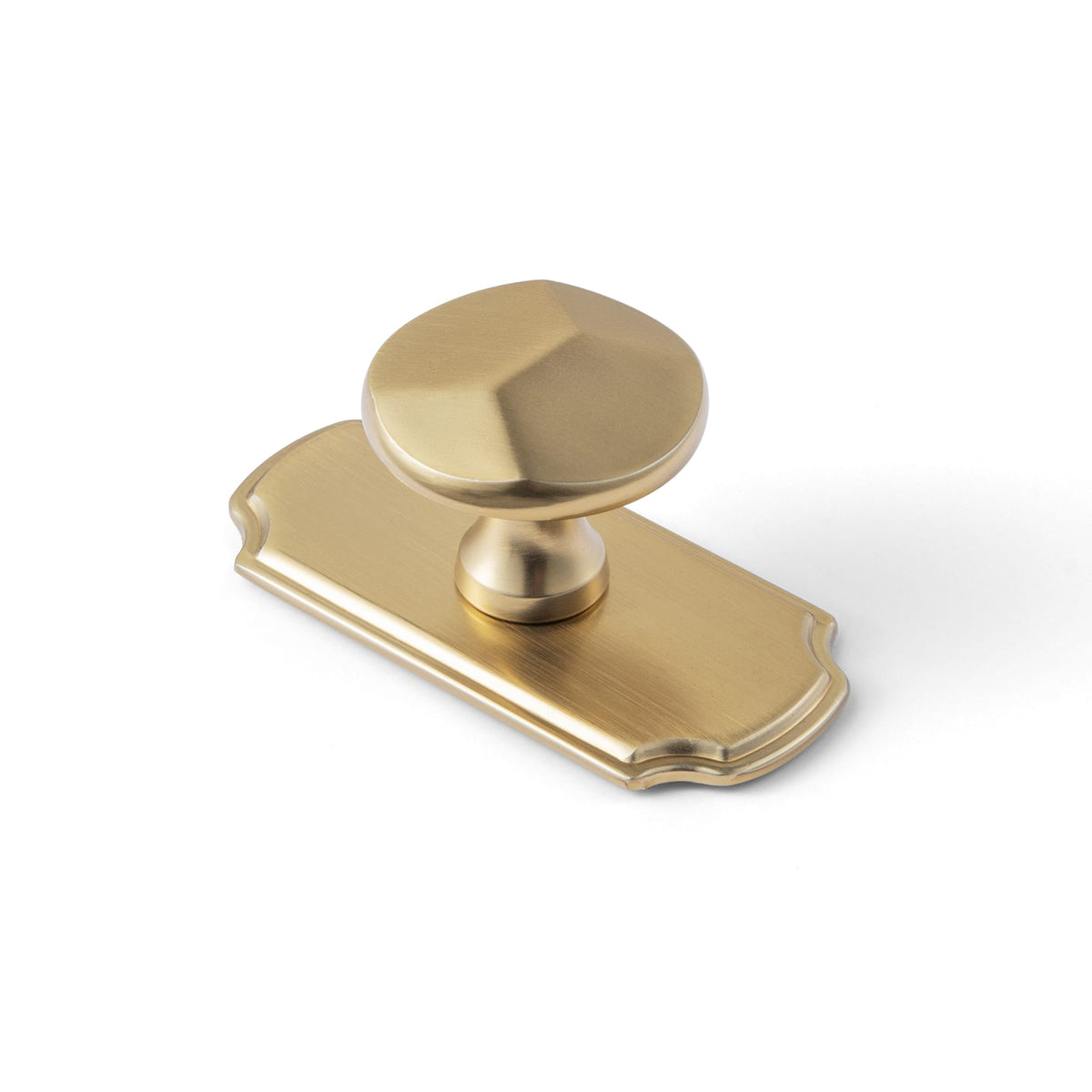 Goo-Ki Champagne Bronze / G031 / 6 Pack Traditional Aged Bronze Zinc Alloy Cabinet Knob, Elegant Round Knob with Decorative Back Plate for Kitchen & Bathroom Cabinets