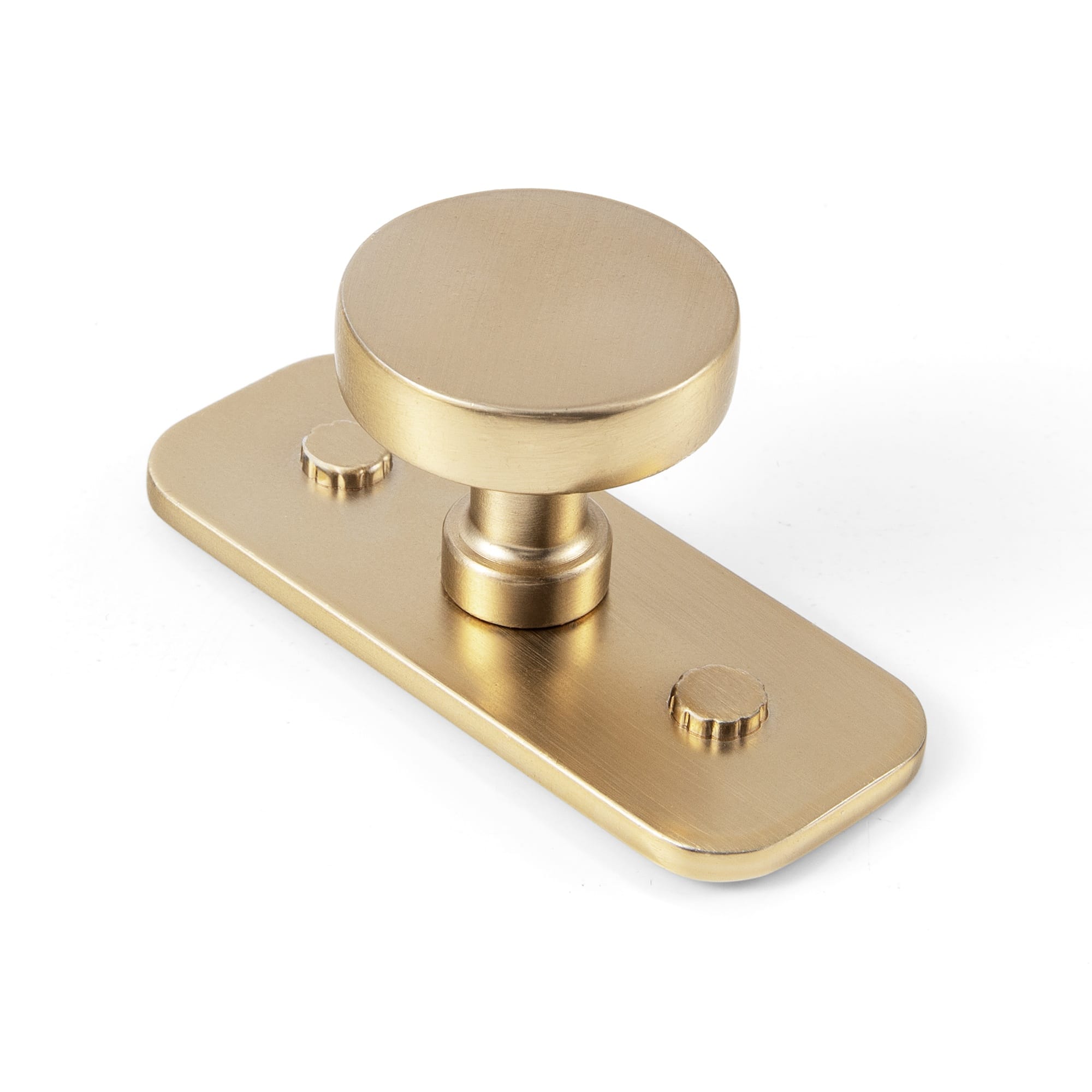 Goo-Ki Champagne Bronze / G032 / 1.2'' Knob 6 Pack Vintage Brass Zinc Alloy Cabinet Knob with Back Plate Single Hole Center Kitchen Hardware