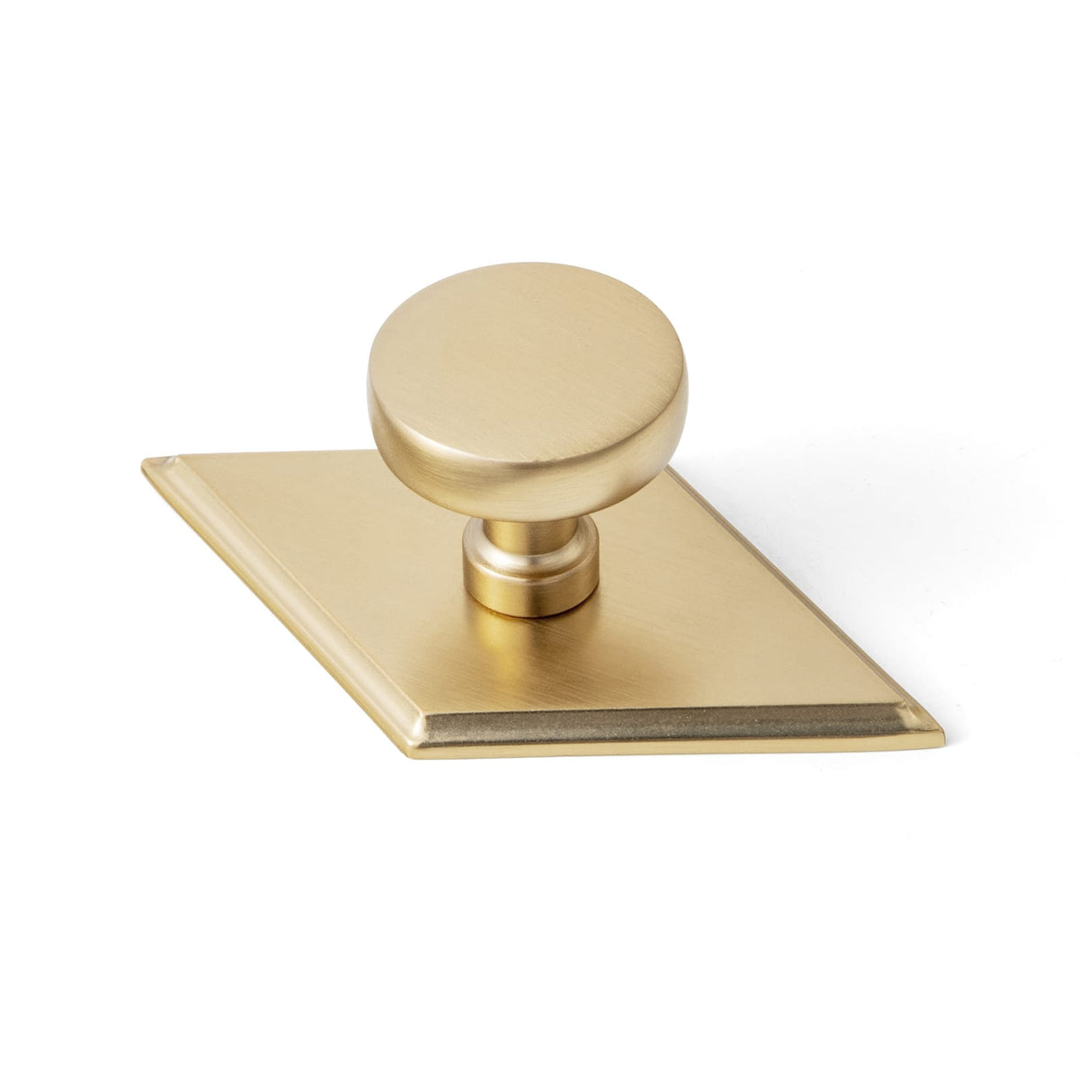 Goo-Ki Champagne Bronze / G035 / 1.2'' Knob 6 Pack Vintage Brass Zinc Alloy Cabinet Knob with Back Plate Single Hole Center Kitchen Hardware