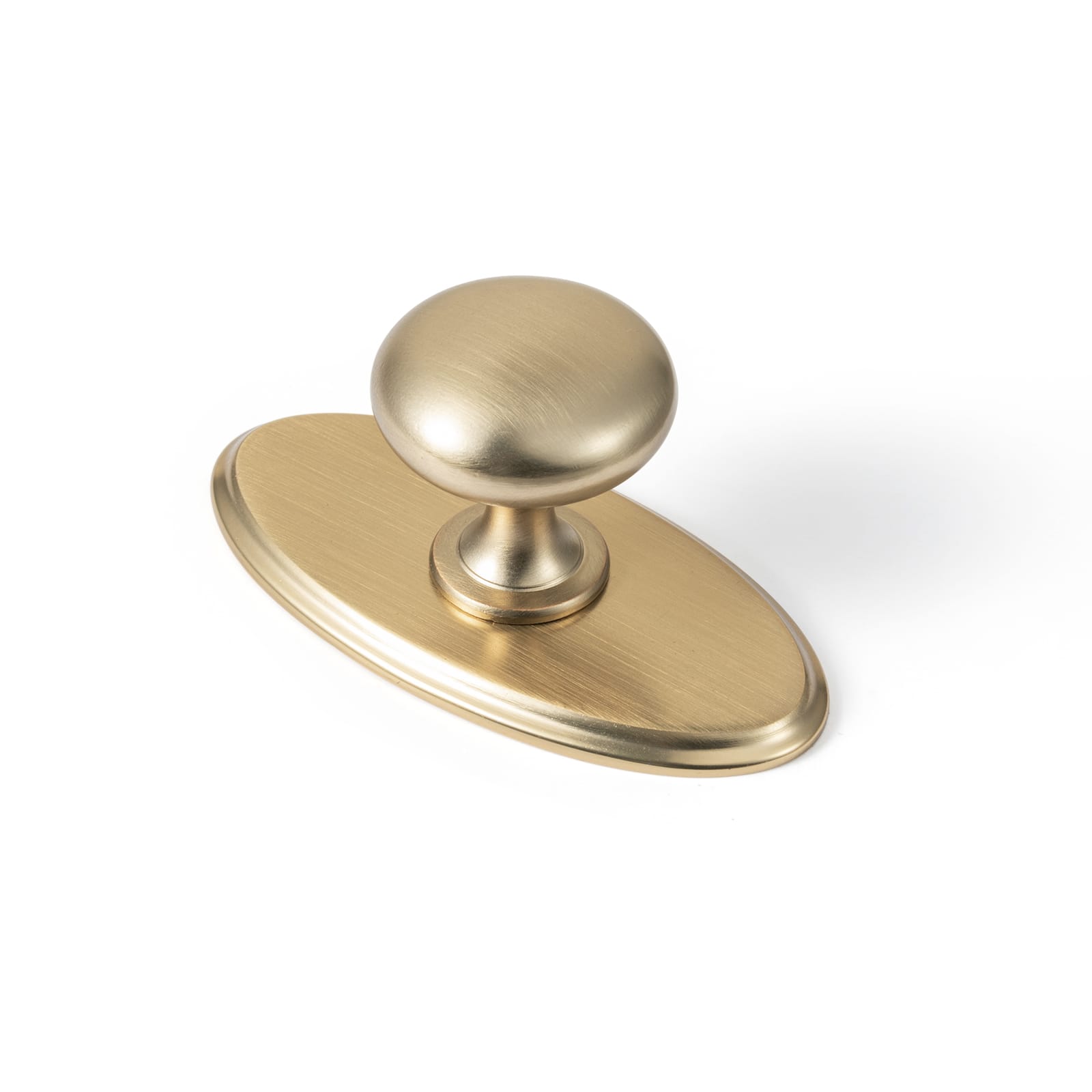 Goo-Ki Champagne Bronze / G036 / Standard 6 Pack Antique Brass Zinc Alloy Cabinet Knob with Back Plate Single Hole Center Cabinet Hardware for Bedroom Kitchen