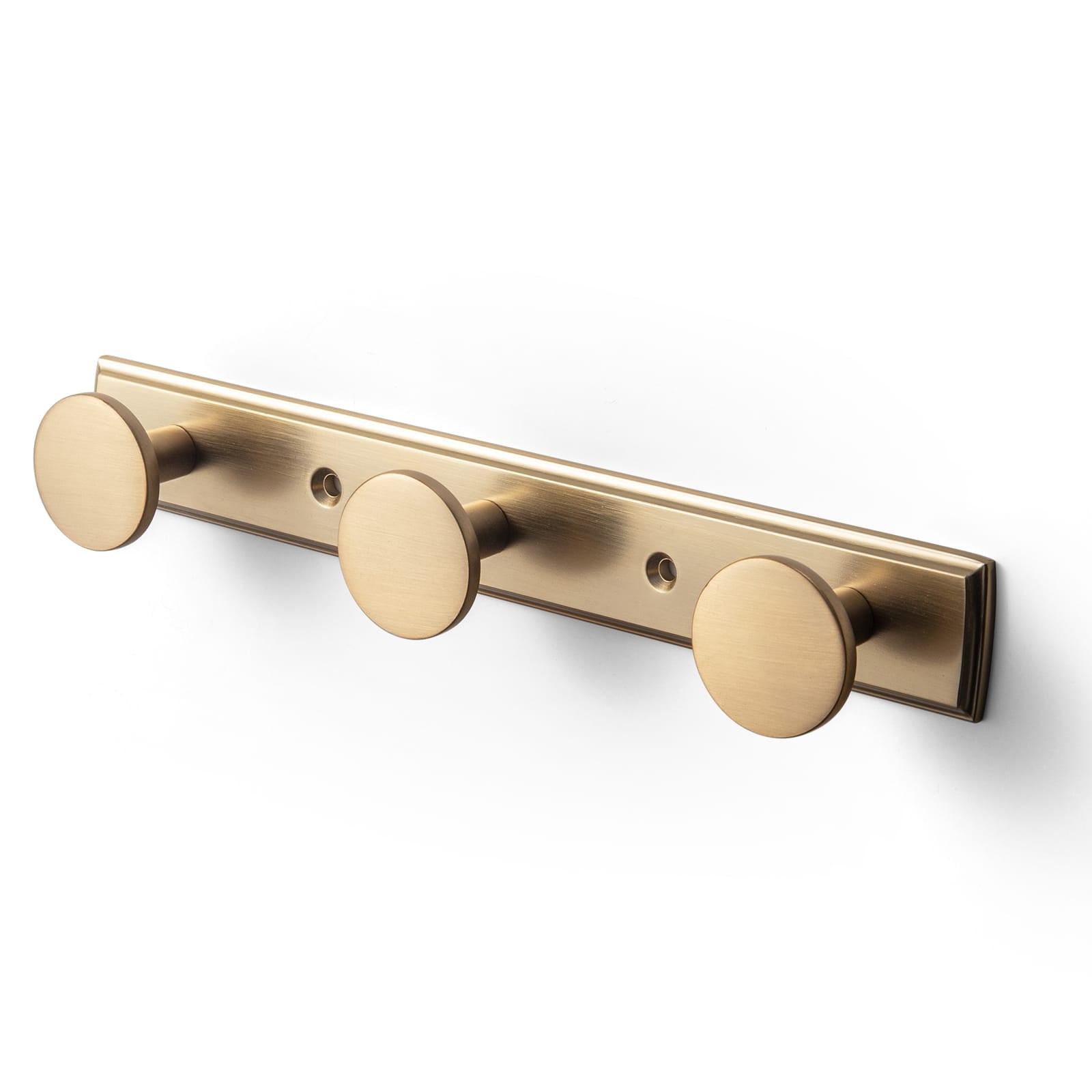 Goo-Ki Champagne Bronze / H011 / 3 Retro Zinc Alloy Multi-Hook Coat Rail, Heavy-Duty Round Knob Wall Hanger for Clothes, Hats, Towels, Ideal for Hallway & Closet