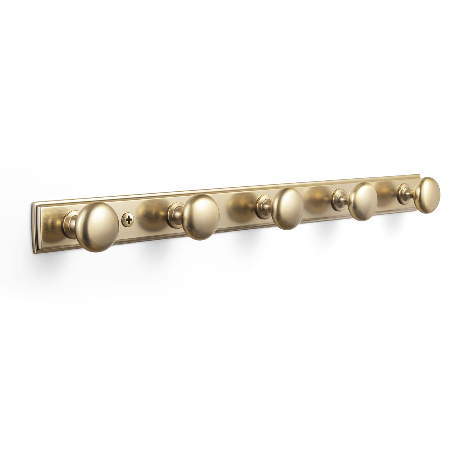 Goo-Ki Champagne Bronze / H011 / 5 Zinc Alloy Coat Hook - Retro Decorative Wall Hanger Rail with Round Knobs for Coats, Towels & Home Organization