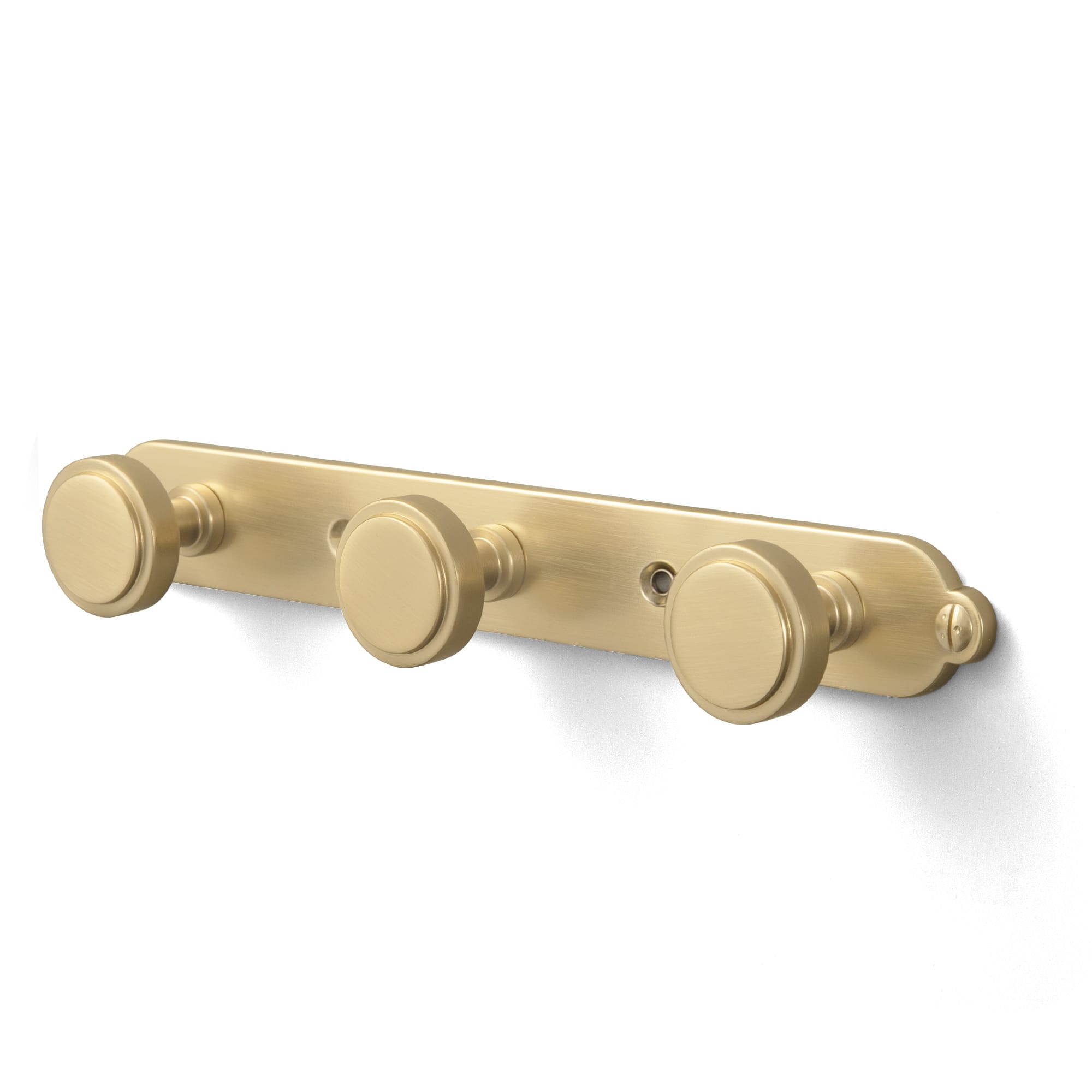 Goo-Ki Champagne Bronze / H013 / 3 Minimalist Round Knob Zinc Alloy Coat Hook Rail, Wall Mounted Robe Hanger for Coats, Towels & Accessories