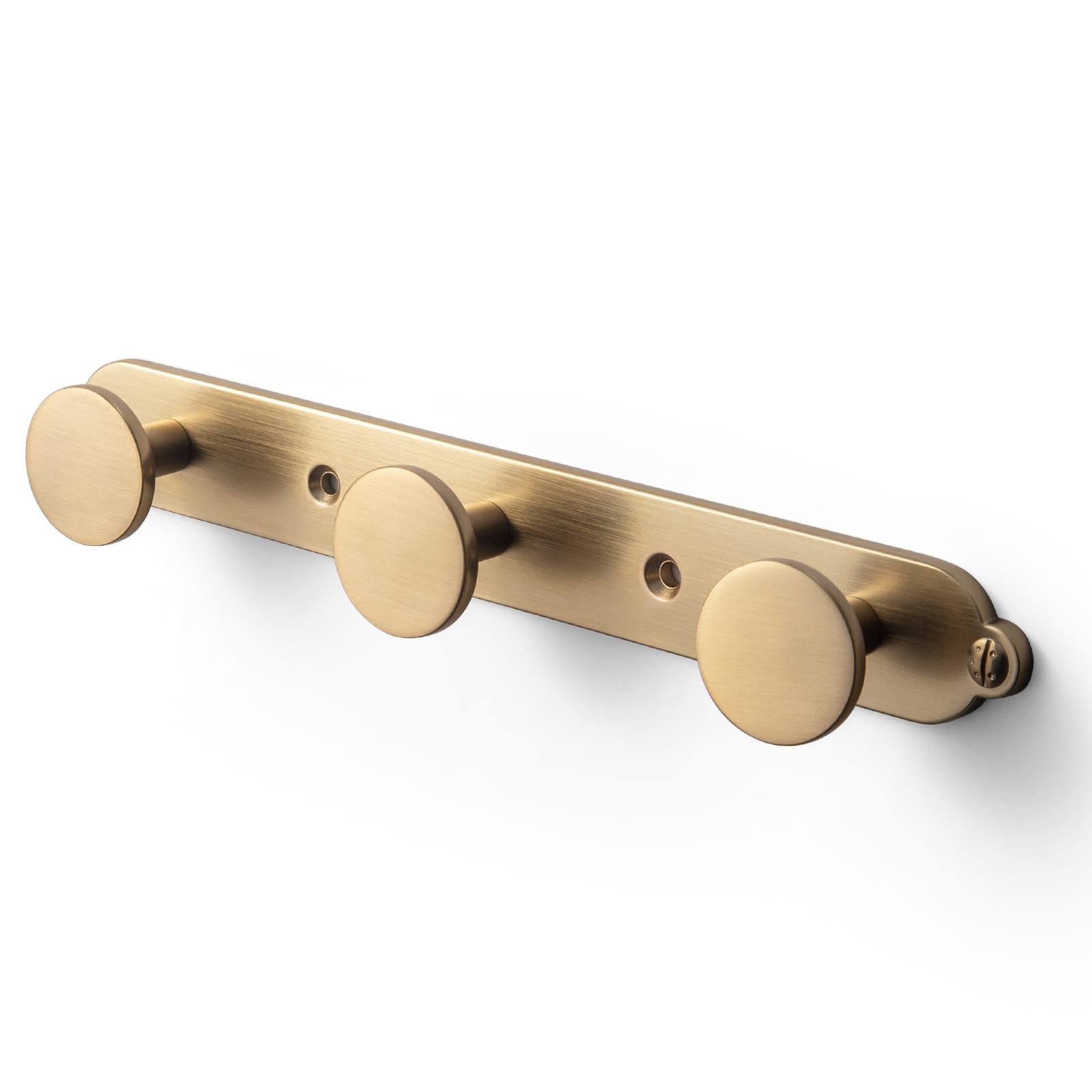 Goo-Ki Champagne Bronze / H013 / 3 Retro Zinc Alloy Multi-Hook Coat Rail, Heavy-Duty Round Knob Wall Hanger for Clothes, Hats, Towels, Ideal for Hallway & Closet