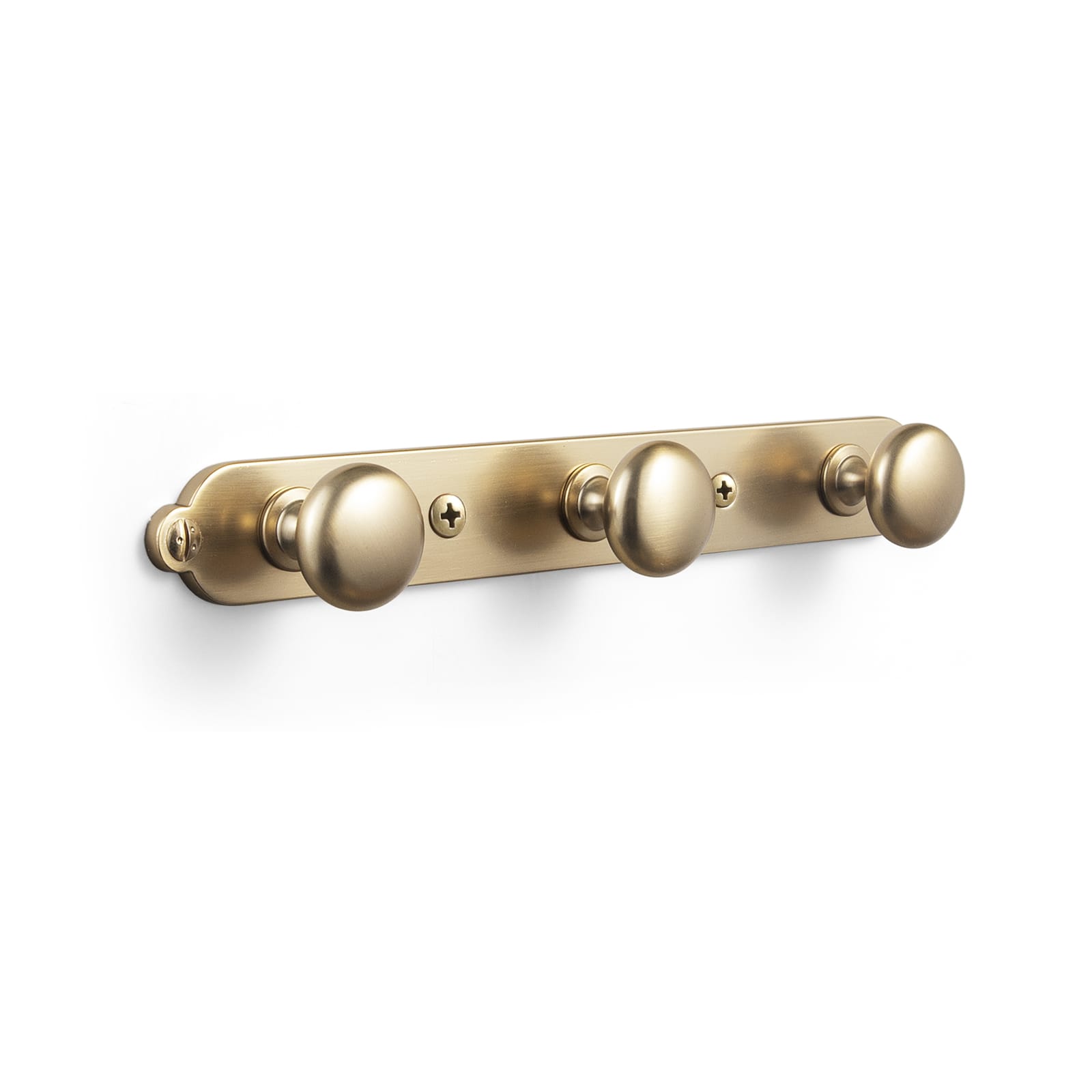 Goo-Ki Champagne Bronze / H013 / 3 Zinc Alloy Coat Hook - Retro Decorative Wall Hanger Rail with Round Knobs for Coats, Towels & Home Organization