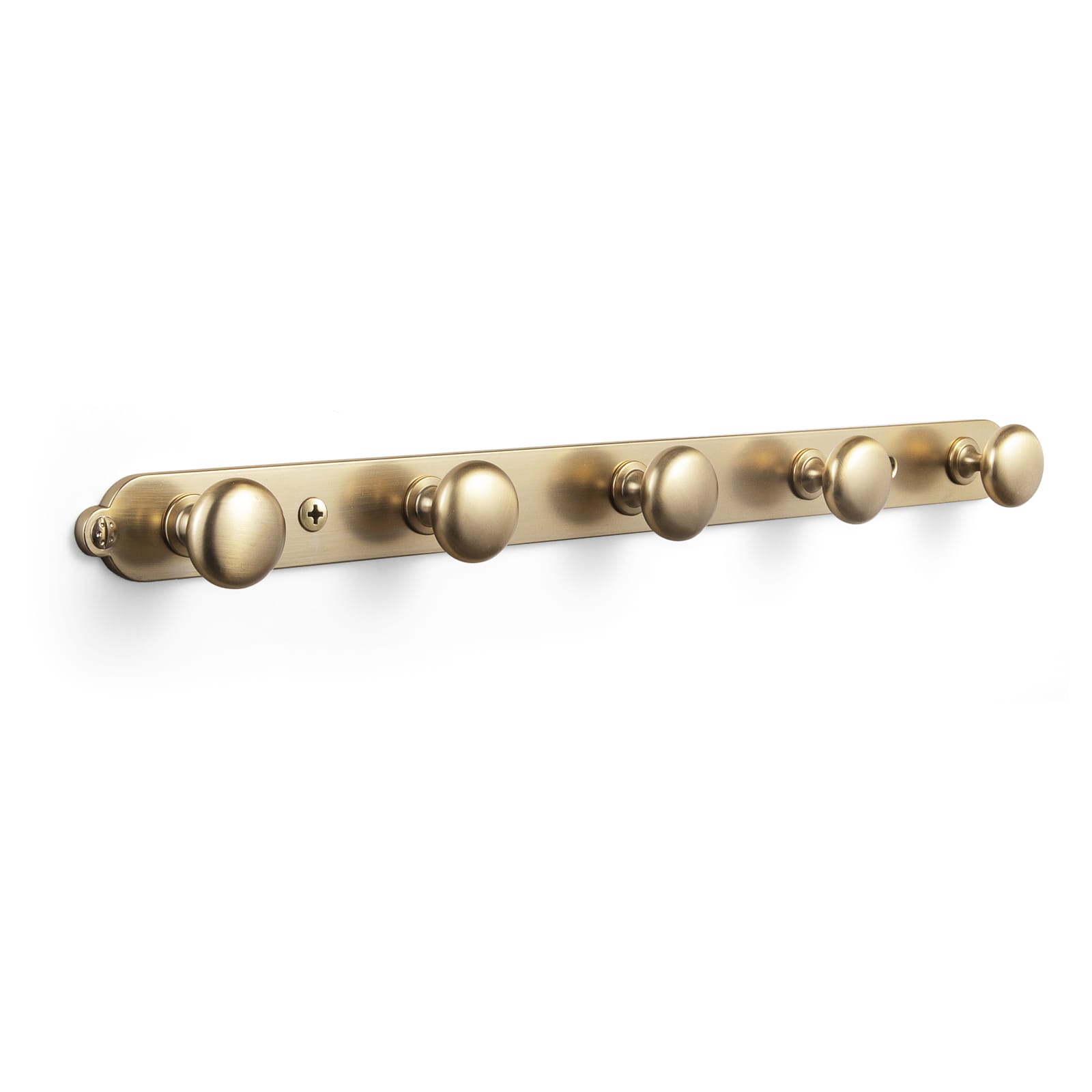 Goo-Ki Champagne Bronze / H013 / 5 Zinc Alloy Coat Hook - Retro Decorative Wall Hanger Rail with Round Knobs for Coats, Towels & Home Organization