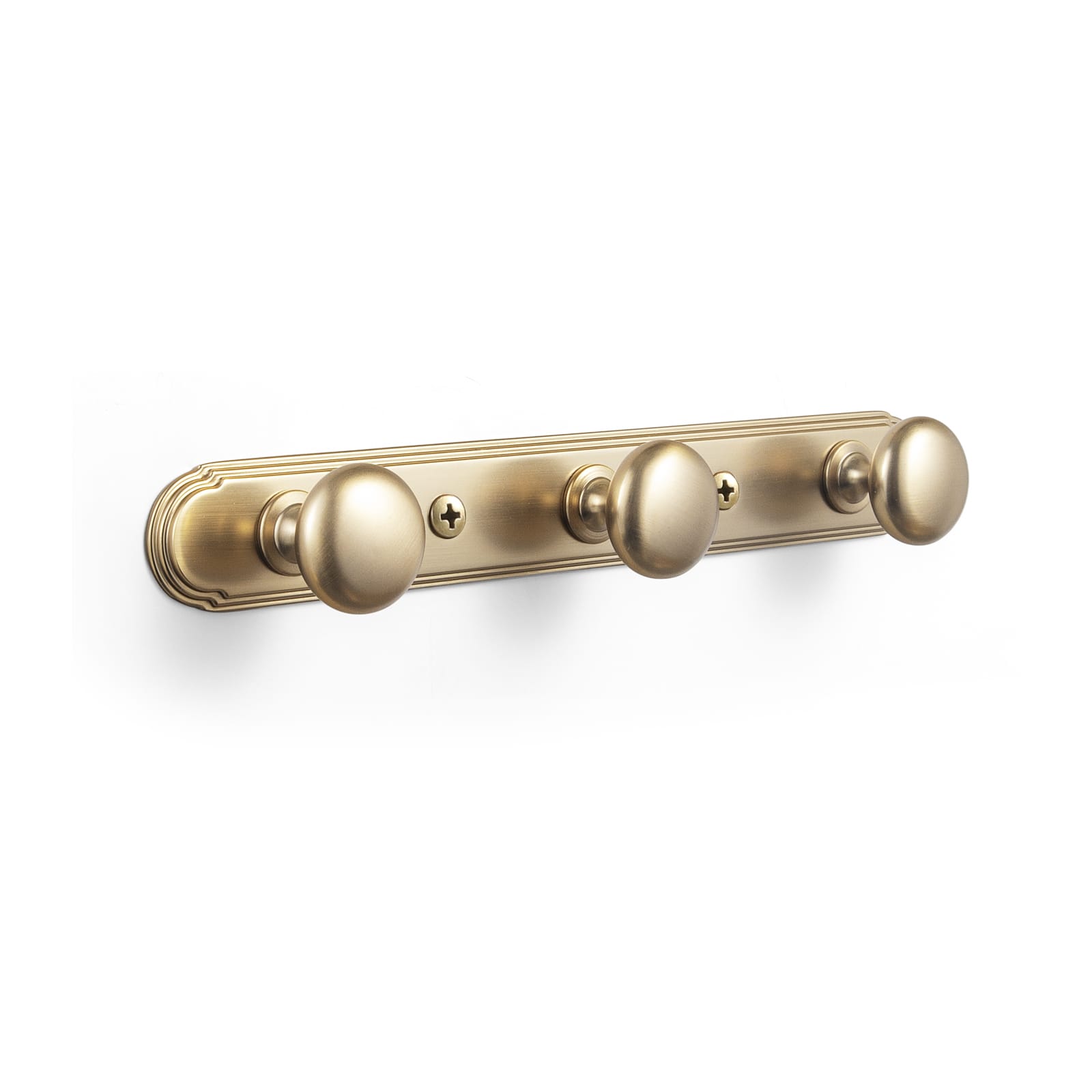 Goo-Ki Champagne Bronze / H014 / 3 Zinc Alloy Coat Hook - Retro Decorative Wall Hanger Rail with Round Knobs for Coats, Towels & Home Organization