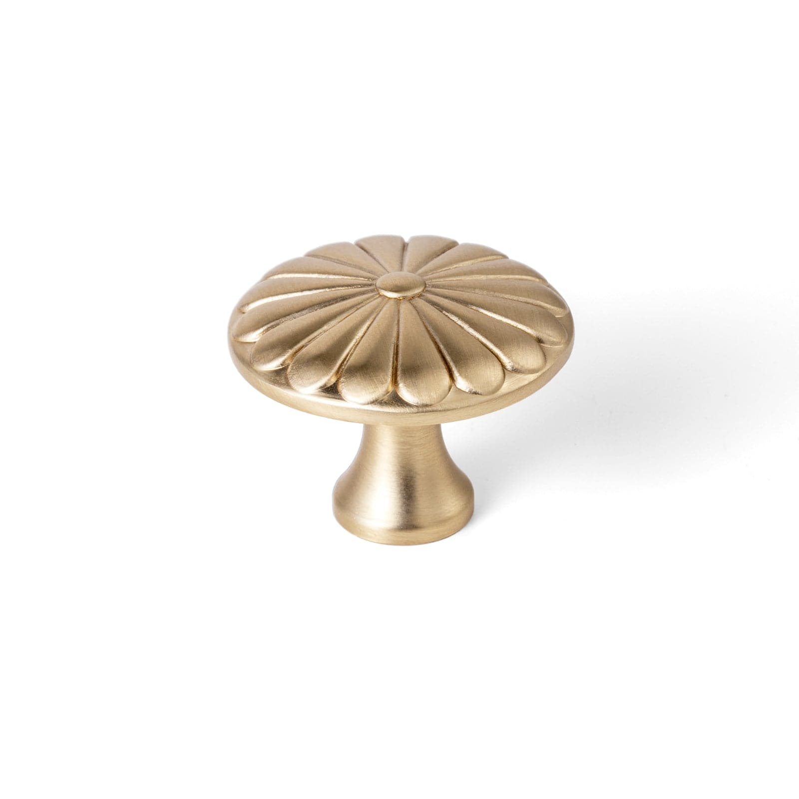 Goo-Ki Champagne Bronze / Knob / 6 Pack Chrysanthemum Pattern Embossed Cabinet Knobs Distressed Zinc Alloy Furniture Hardware