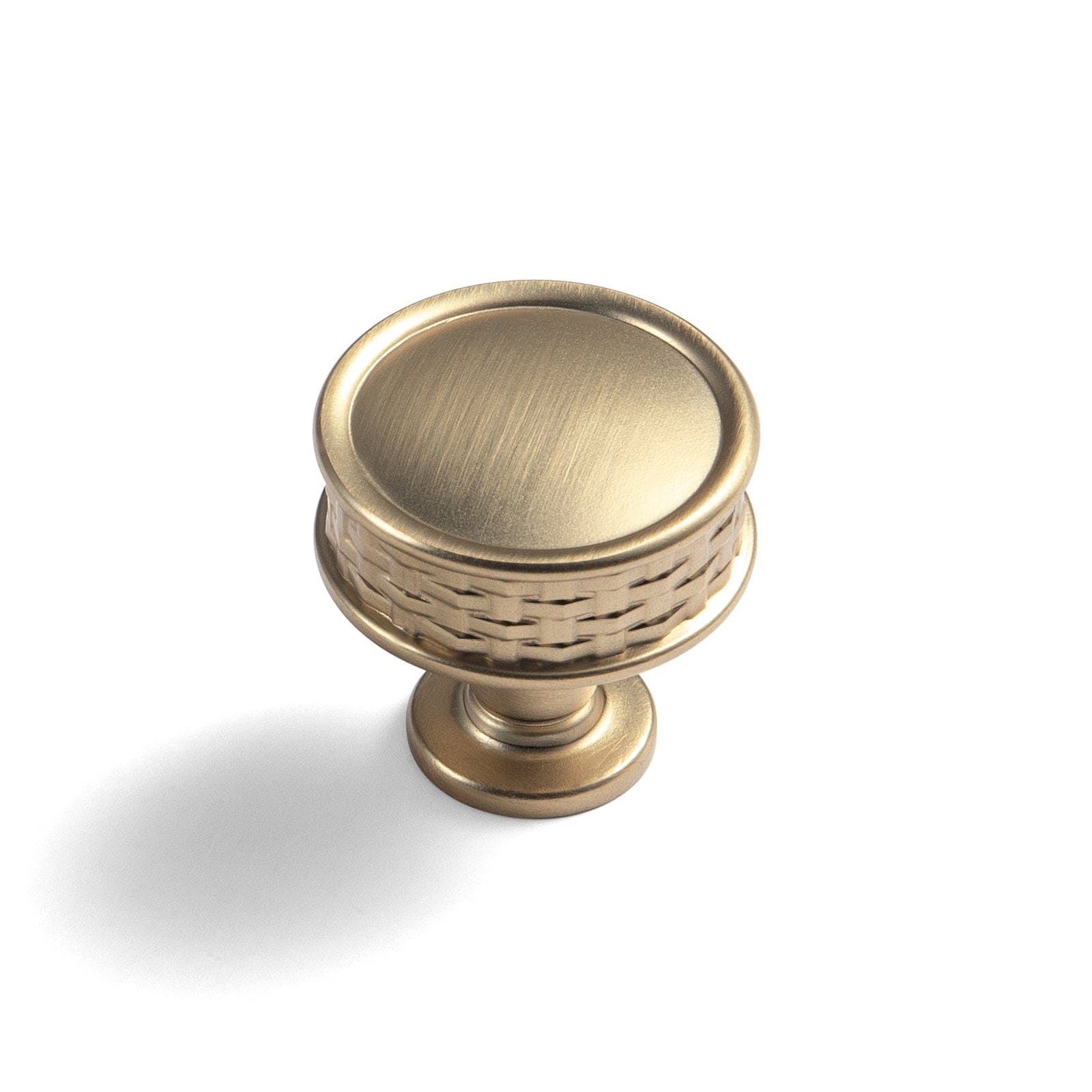 Goo-Ki Champagne Bronze / Knob / 6 Pack Ornate Woven Pattern Zinc Alloy Cabinet Knobs & Pulls - Retro Style Hardware for Kitchen Cabinets