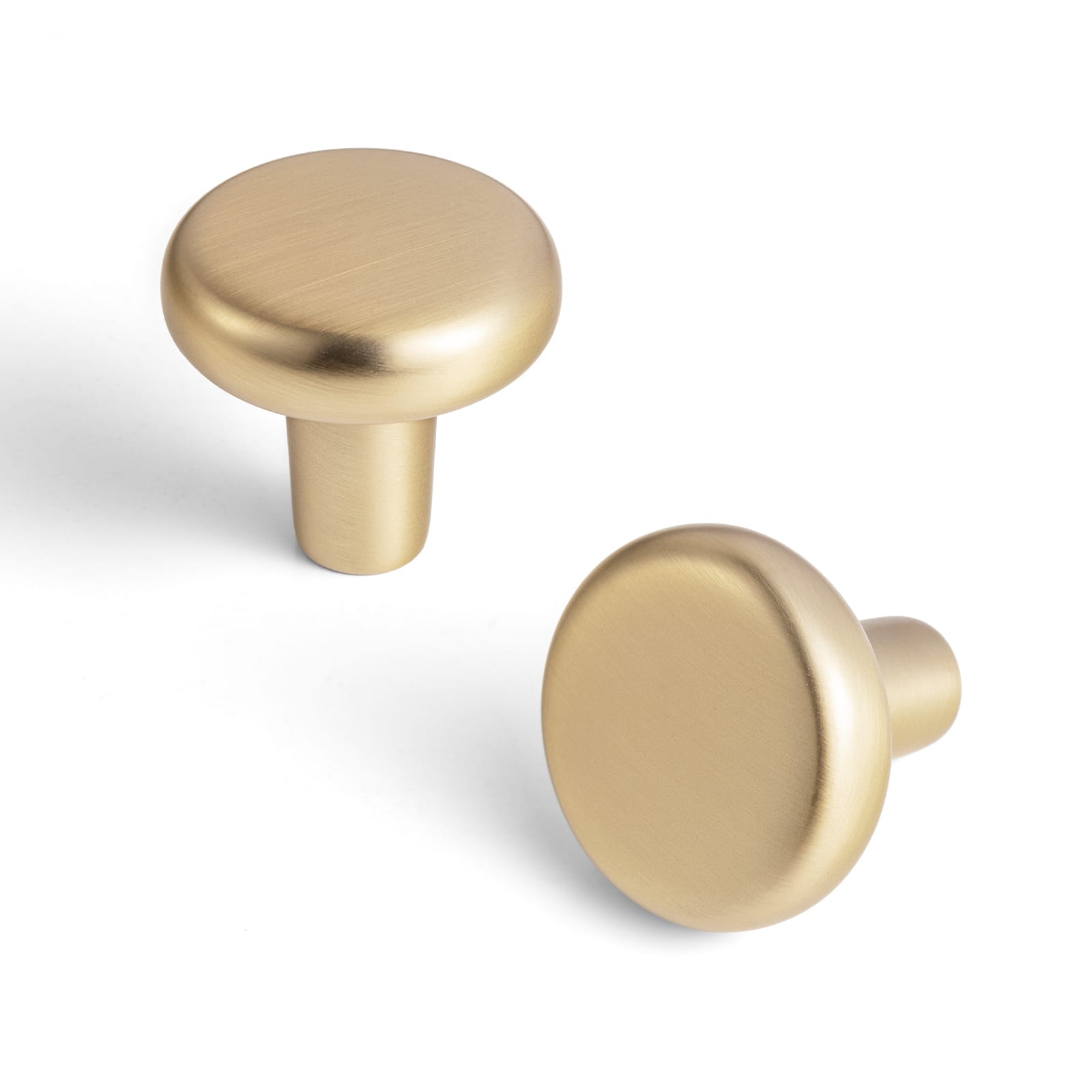 Goo-Ki Champagne Bronze / Knob / 6 Pack Retro-inspired Cabinet Bar Pulls Solid Furniture Hardware