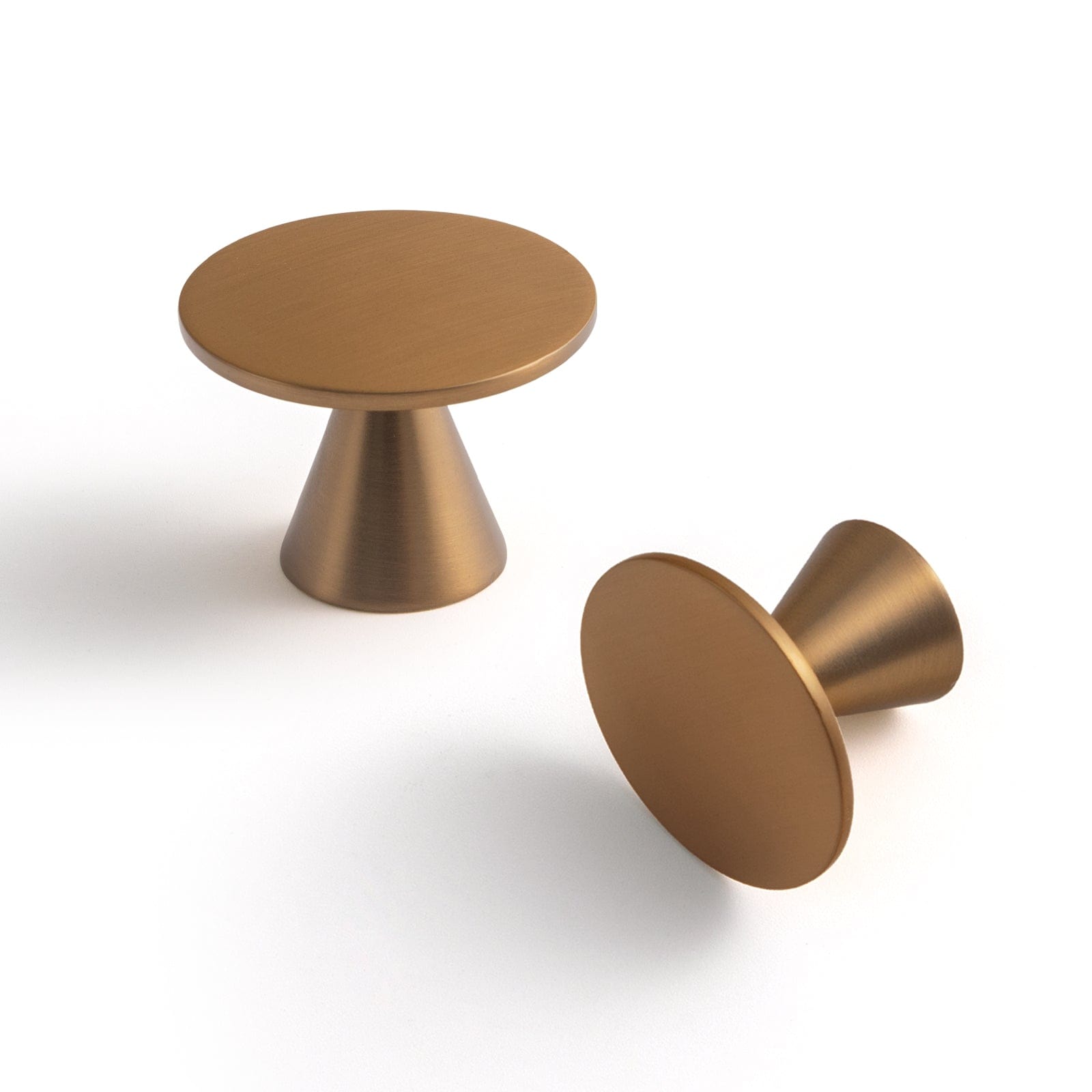 Goo-Ki Champagne Bronze / Knob Plus / 6 Pack Zinc Alloy Cabinet Knob Single Hole Solid Cabinet Hardware for Bedroom