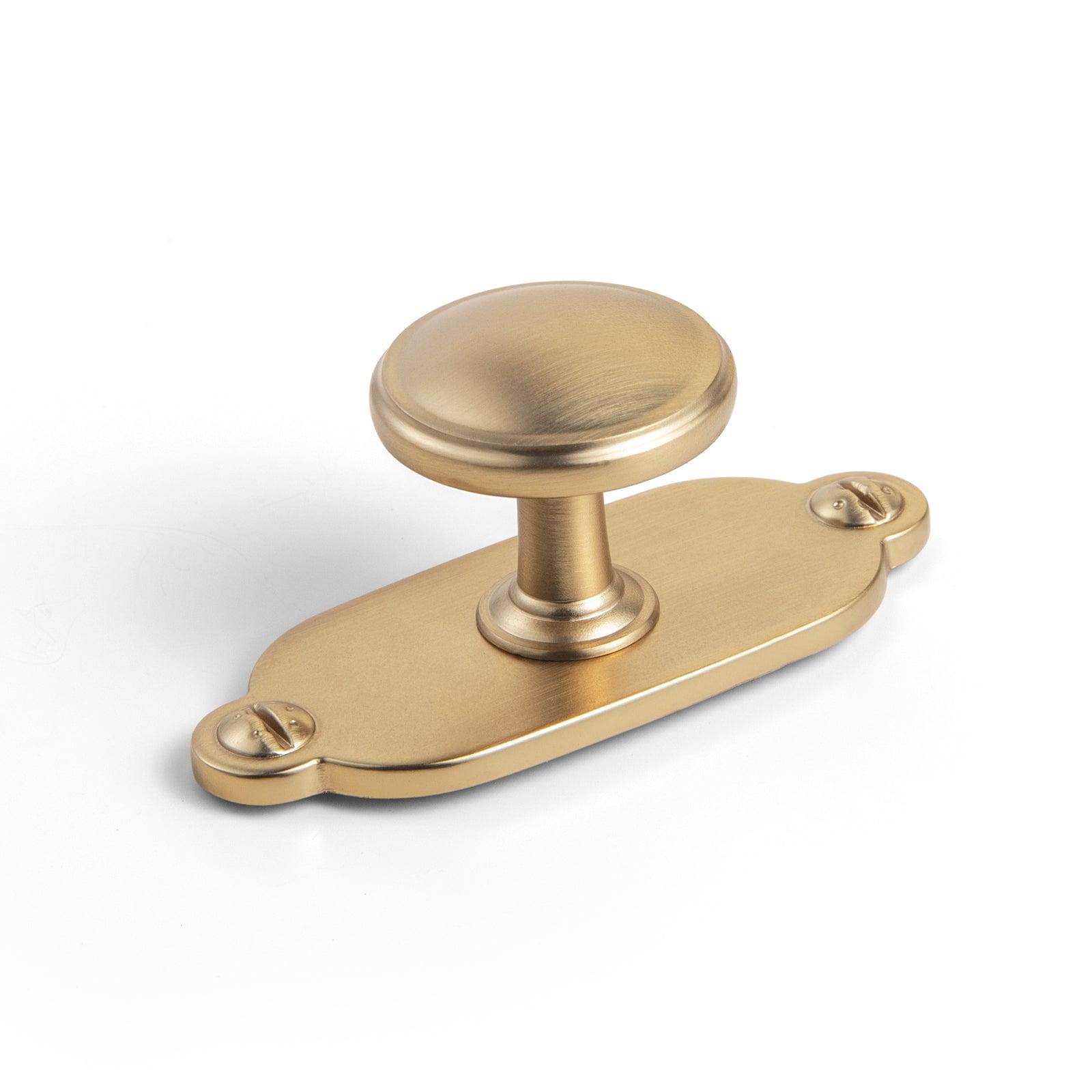 Goo-Ki Champagne Bronze / Knob With Back Plate / 6 Pack Vintage Retro Bronze Drawer Knob Kitchen Hardware Single Hole Cabinet Knobs