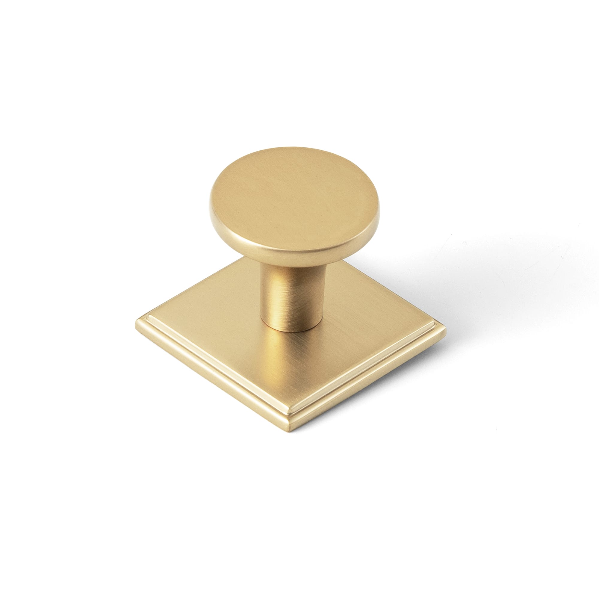 Goo-Ki Champagne Bronze / Knob with Back Plate 9637 / 6 Pack Long Cabinet Bar Pulls Antique Vintage Brass Solid Drawer Handles