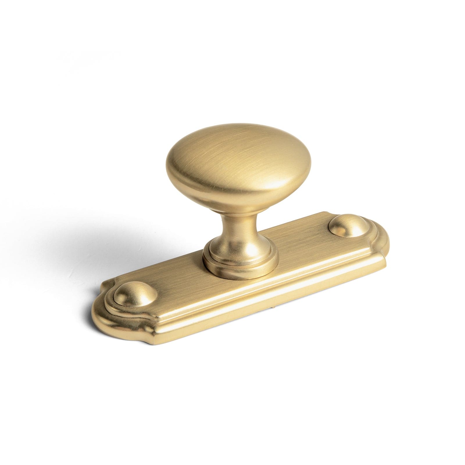 Goo-Ki Champagne Bronze / Knob with Back Plate C / 6 Pack Antique Drawer Pulls Solid Retro Bar Pull Furniture Hardware for Kitchen