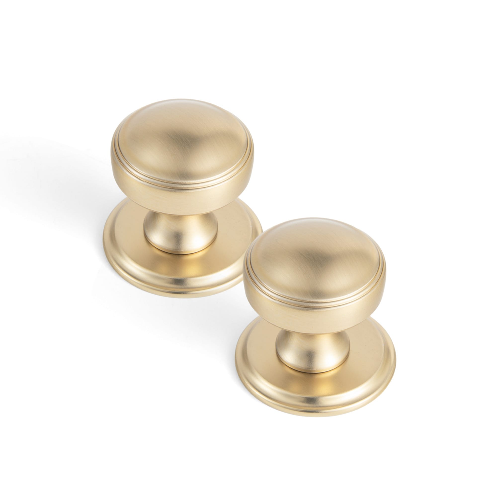 Goo-Ki Champagne Bronze / Knob with Back Plate Round G011 / 6 Pack Ring-Lined Round Dome Cabinet Hardware Zinc Alloy Ball-Shaped Cabinet Knobs