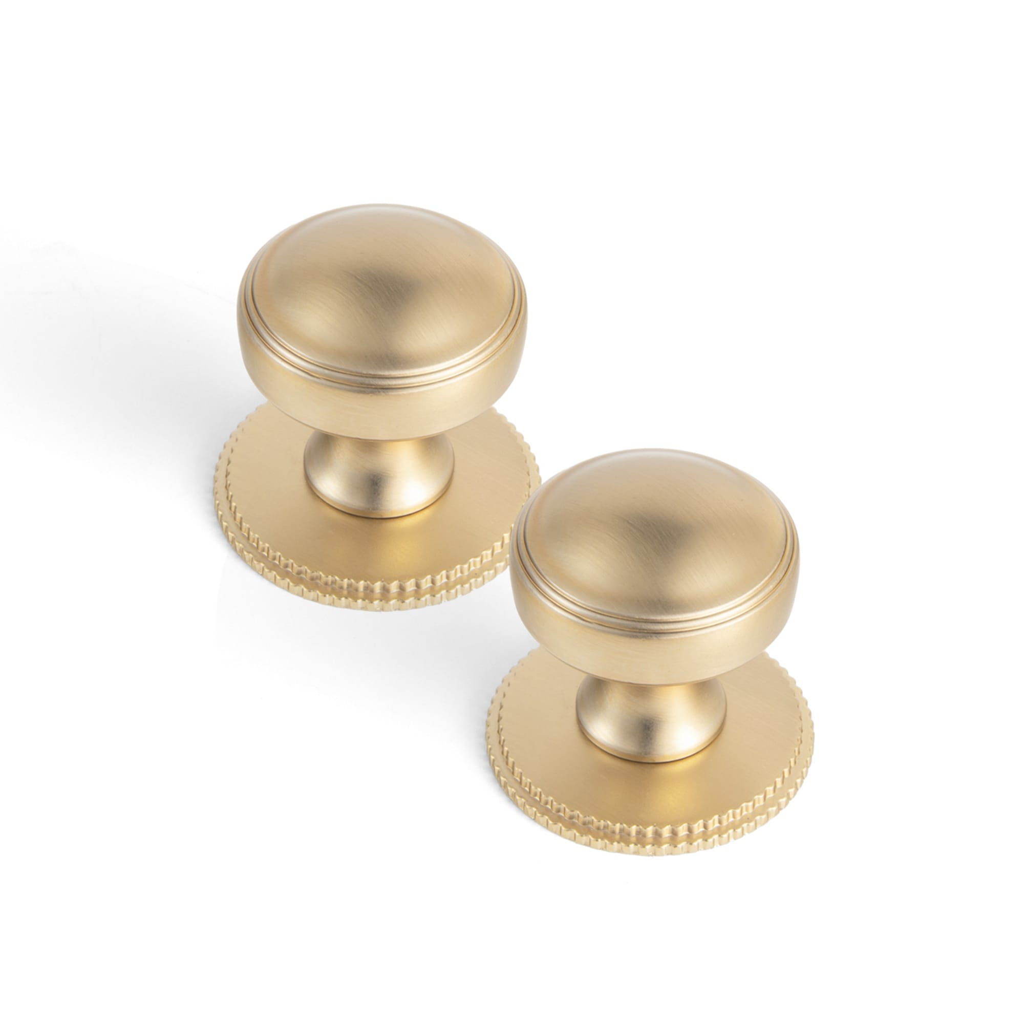 Goo-Ki Champagne Bronze / Knob with Back Plate Round G019 / 6 Pack Ring-Lined Round Dome Cabinet Hardware Zinc Alloy Ball-Shaped Cabinet Knobs