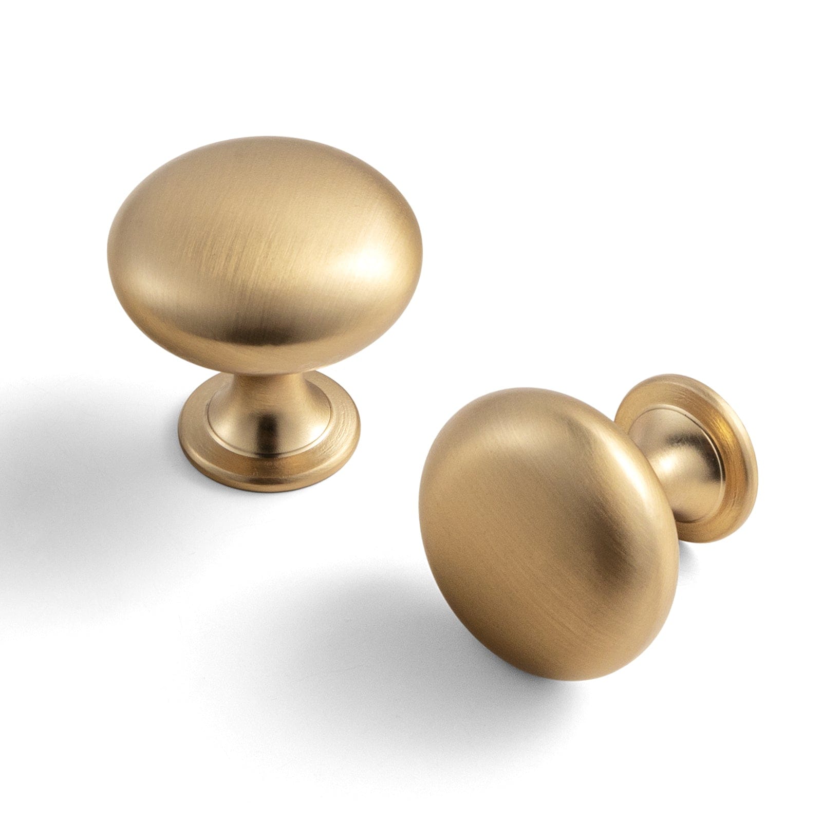 Goo-Ki Champagne Bronze / No Back Plate / Large 6 Pack Antique Brass Zinc Alloy Cabinet Knob with Back Plate Single Hole Center Cabinet Hardware for Bedroom Kitchen