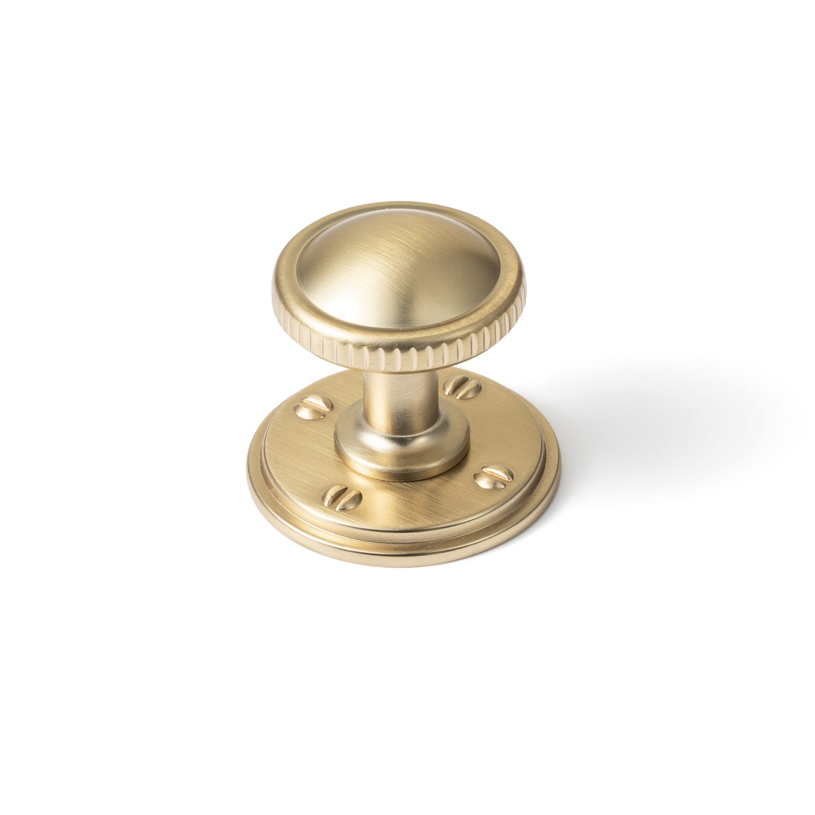 Goo-Ki Champagne Bronze / Round G015 / 6 Pack Knurled Rim Round Cabinet Knobs, Solid Zinc Alloy Mushroom Drawer Knob for Cabinet Doors, Chest of Drawers