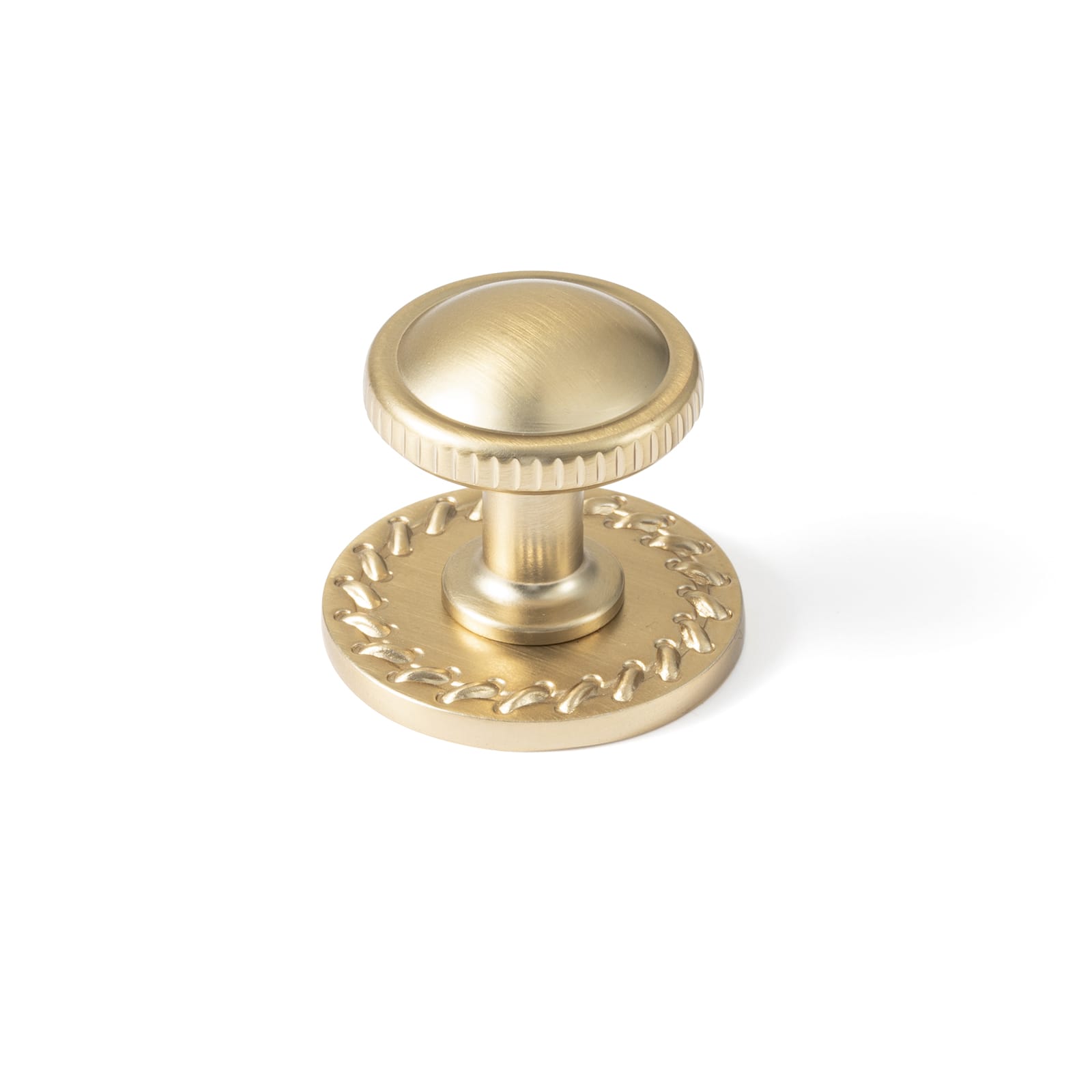 Goo-Ki Champagne Bronze / Round G016 / 6 Pack Knurled Rim Round Cabinet Knobs, Solid Zinc Alloy Mushroom Drawer Knob for Cabinet Doors, Chest of Drawers