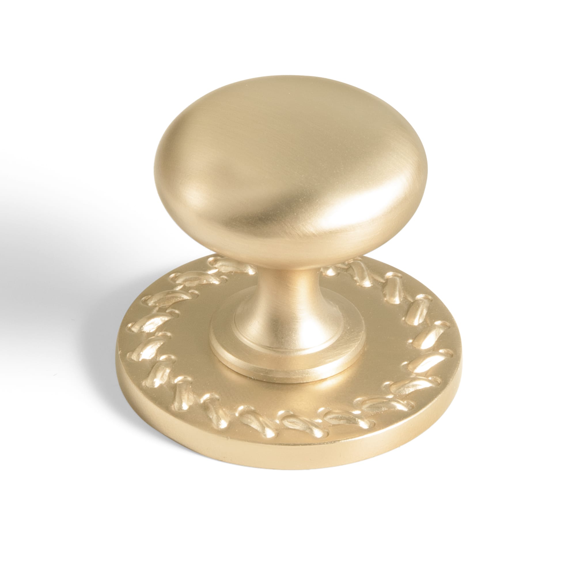 Goo-Ki Champagne Bronze / Round G016 / Standard 6 Pack Antique Brass Zinc Alloy Cabinet Knob with Back Plate Single Hole Center Cabinet Hardware for Bedroom Kitchen