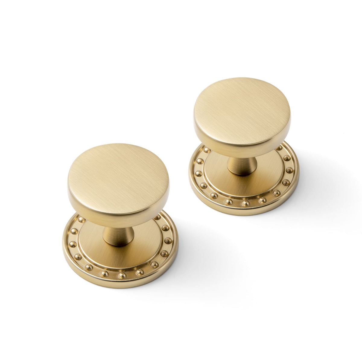 Goo-Ki Champagne Bronze / Round G018 / 6 Pack Antique Brass Cabinet Knobs with Back Plates Ornate Cabinet Pulls for Kitchen Cabinet Hardware