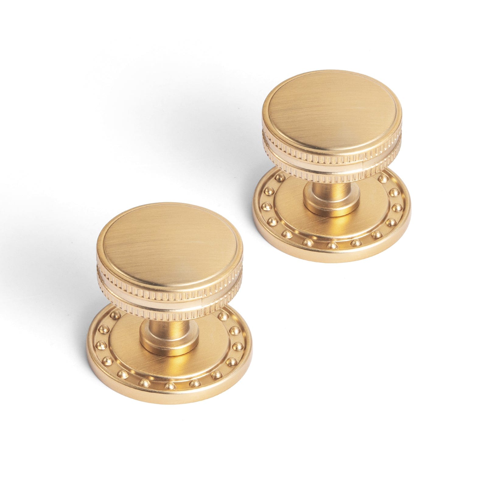 Goo-Ki Champagne Bronze / Round G018 / 6 Pack Distinctive Artistic Engravings Single Hole Round Cabinet Knob Retro Flair Kitchen Hardware