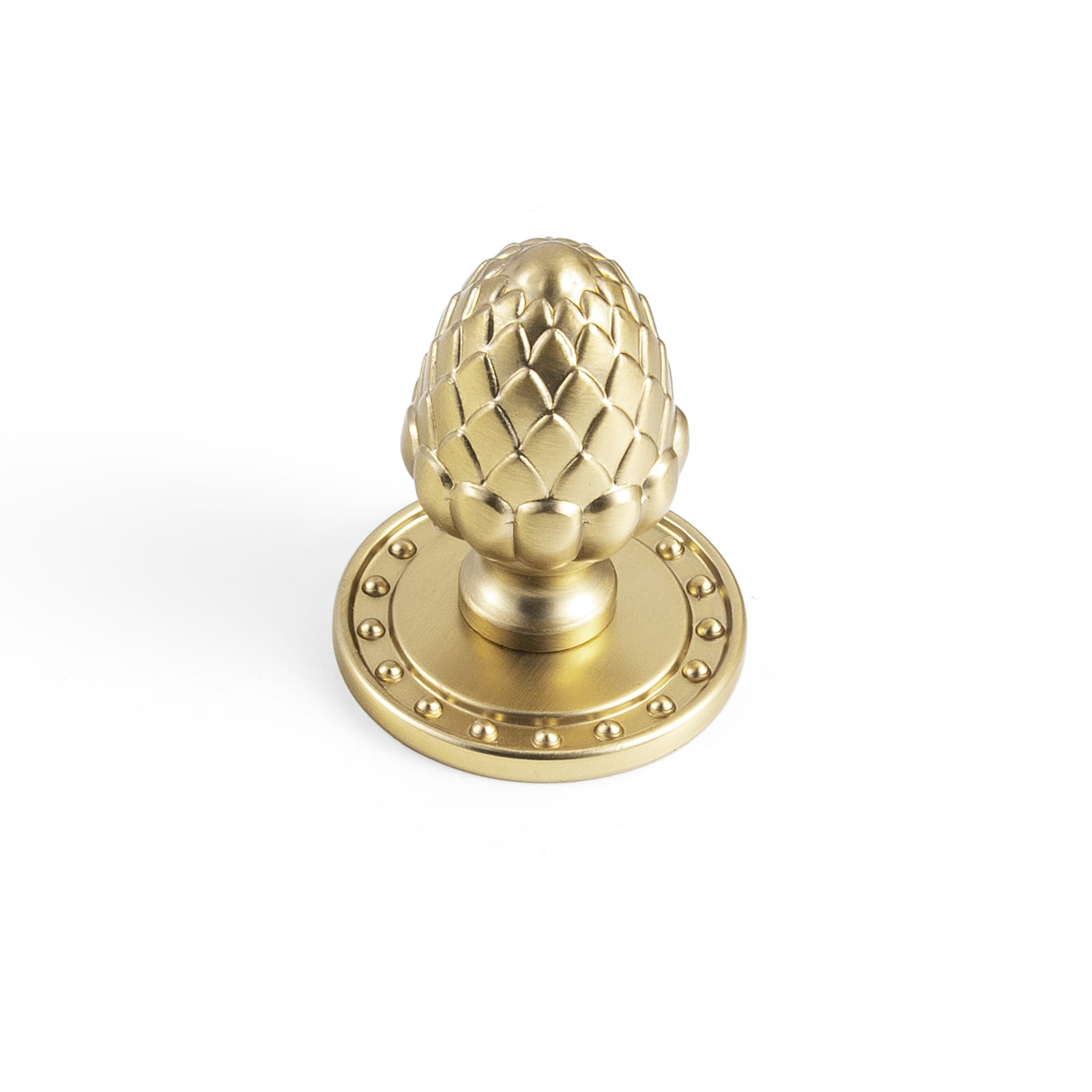 Goo-Ki Champagne Bronze / Round G018 / 6 Pack Pinecone-Shaped Cabinet Knobs Premium Zinc Alloy Decorative Drawer Knobs with Multiple Styles of Round Backplates