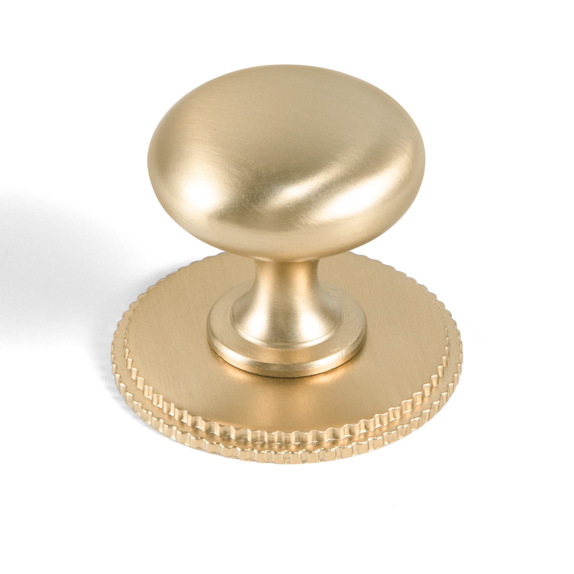 Goo-Ki Champagne Bronze / Round G019 / Standard 6 Pack Antique Brass Zinc Alloy Cabinet Knob with Back Plate Single Hole Center Cabinet Hardware for Bedroom Kitchen
