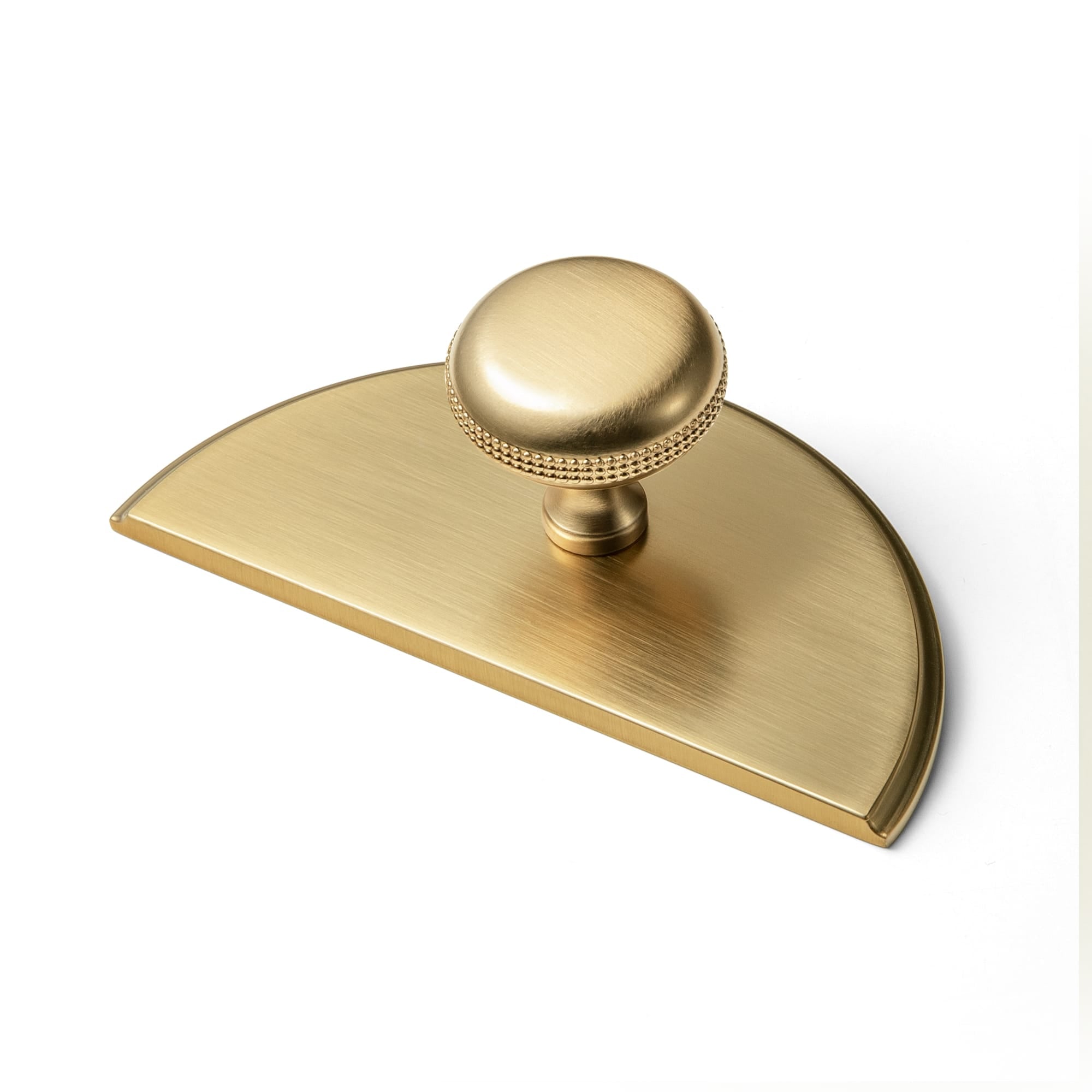 Goo-Ki Champagne Bronze / Semicircle G011 / 2 Pack Farmhouse Rustic Round Cabinet Knobs Decorative Cabinet Knobs with Beaded Detailing