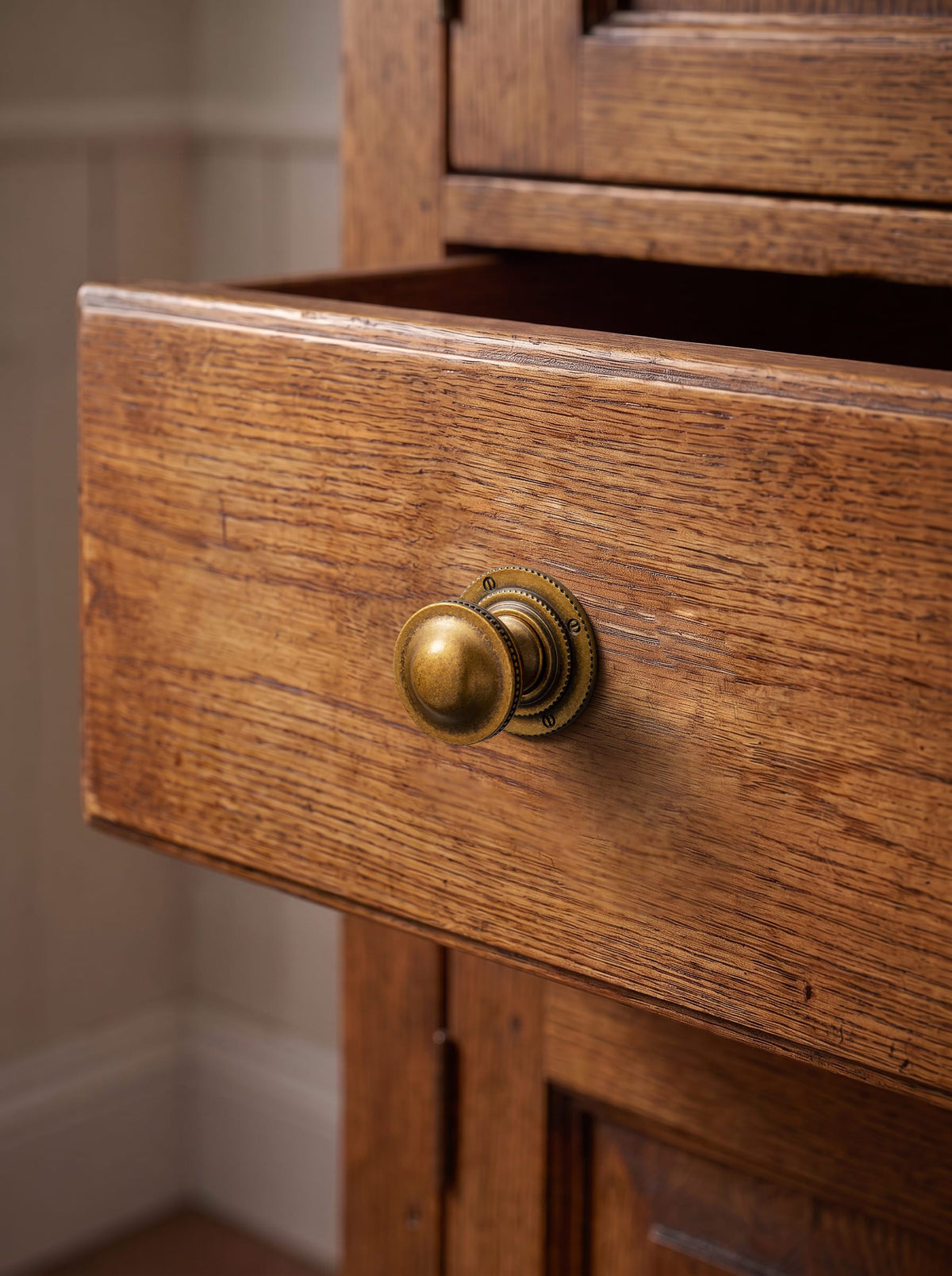 Goo-Ki Classic Antique Brass Cabinet Knobs with Beaded Edge Elegant Dome Drawer Knobs