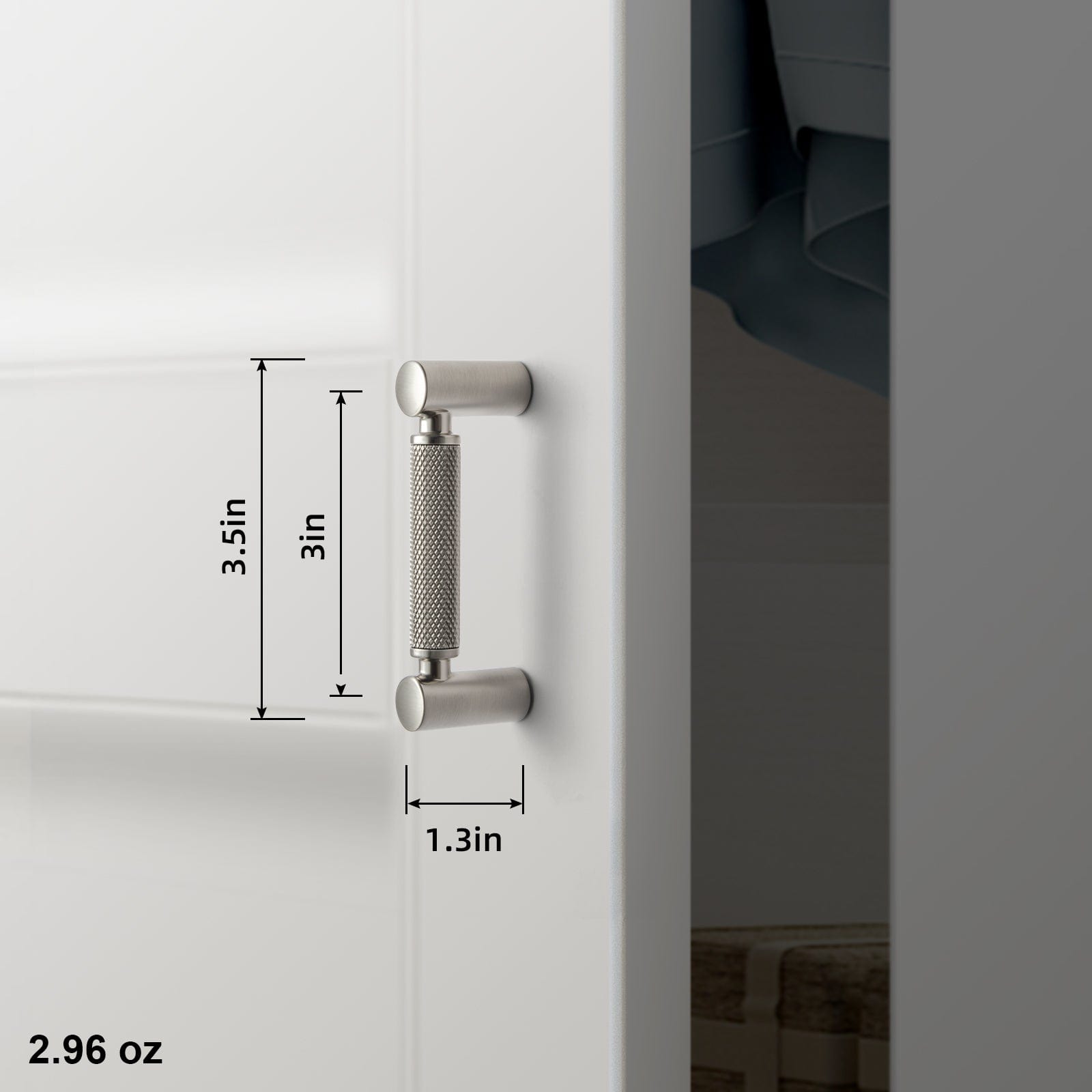 Goo-Ki Classic Bar-shaped Knurled Aluminium Drawer Pull Durable & Stylish Hardware for Furniture