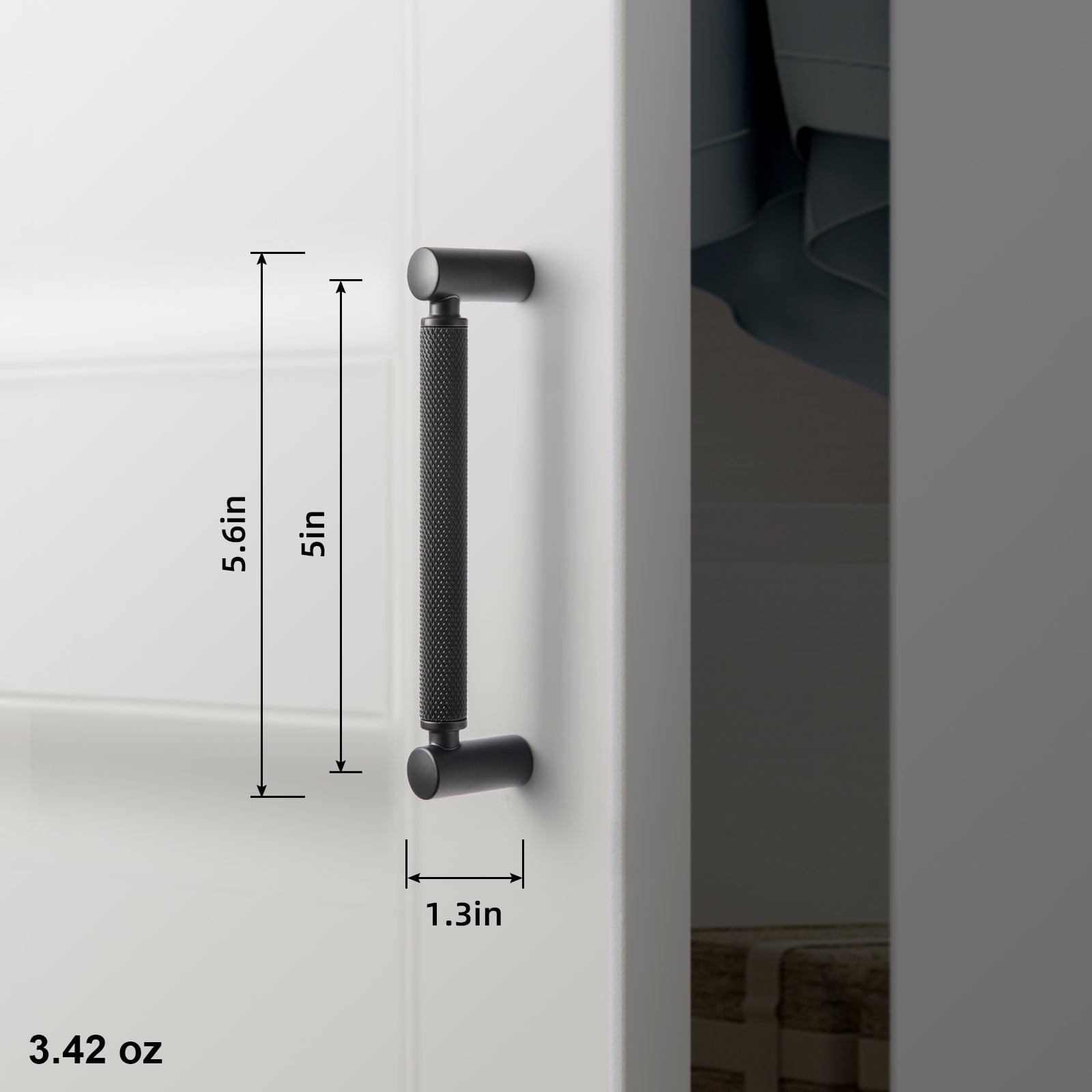 Goo-Ki Classic Bar-shaped Knurled Aluminium Drawer Pull Durable & Stylish Hardware for Furniture