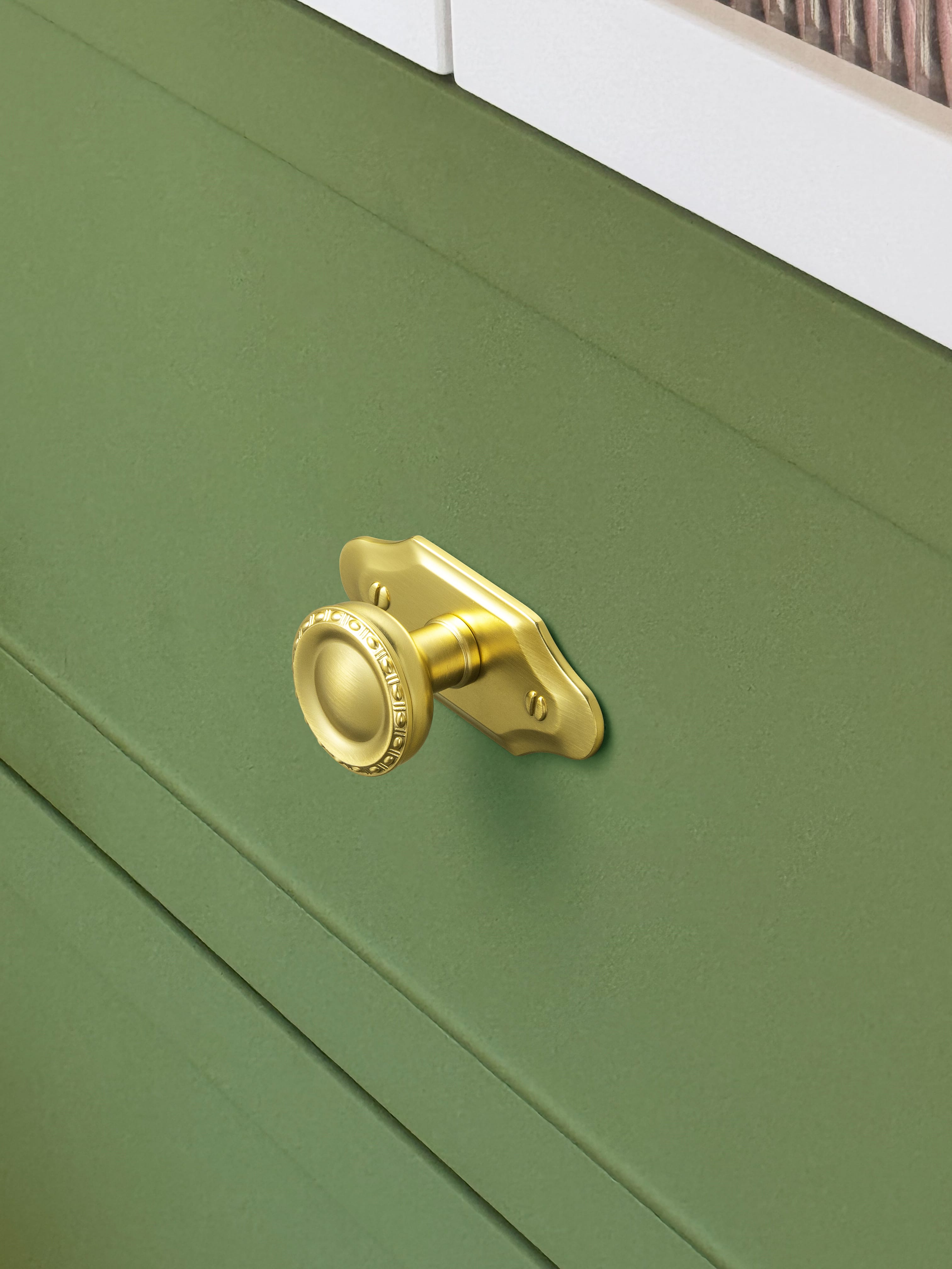 Goo-Ki Classic Round Cabinet Knobs Elegant Decorative Drawer Knobs with Ornate Edging