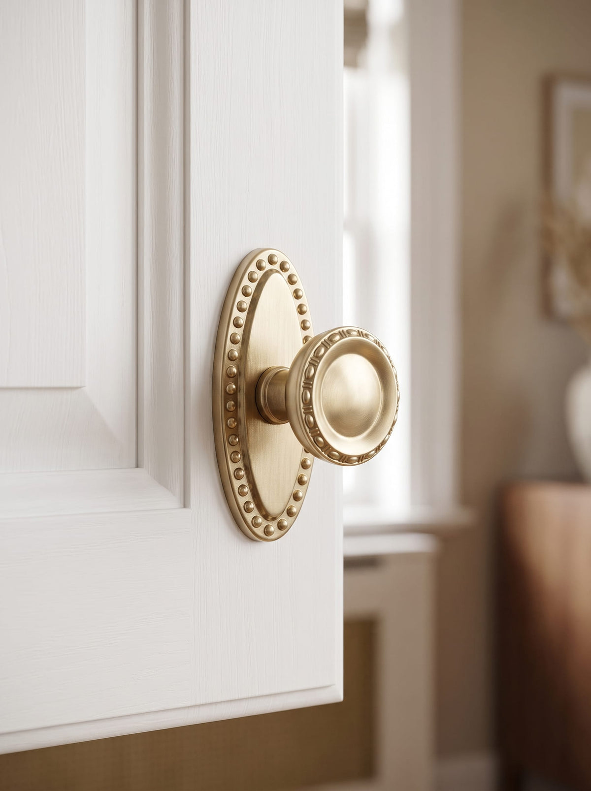 Goo-Ki Classic Round Cabinet Knobs Elegant Decorative Drawer Knobs with Ornate Edging