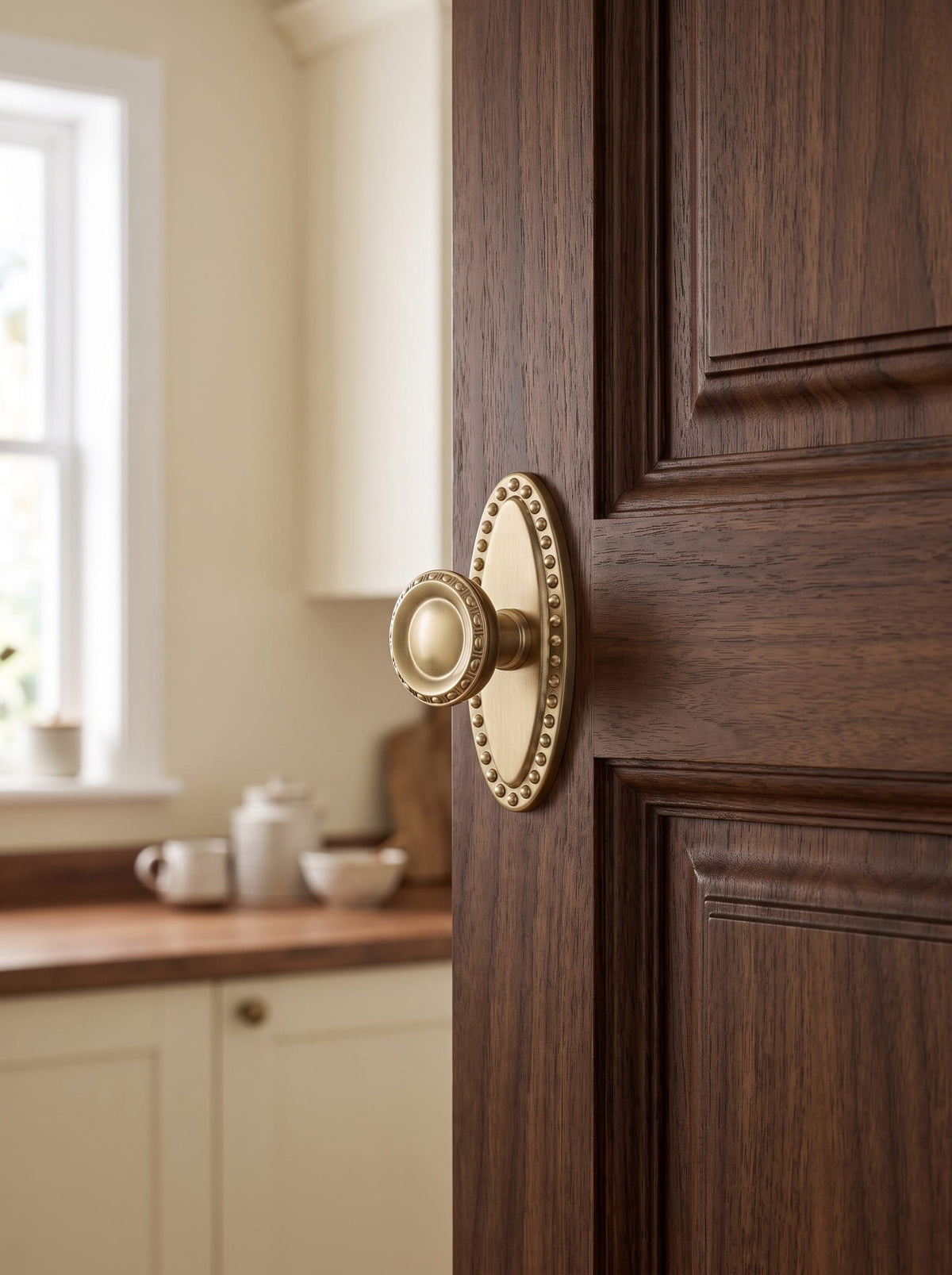 Goo-Ki Classic Round Cabinet Knobs Elegant Decorative Drawer Knobs with Ornate Edging