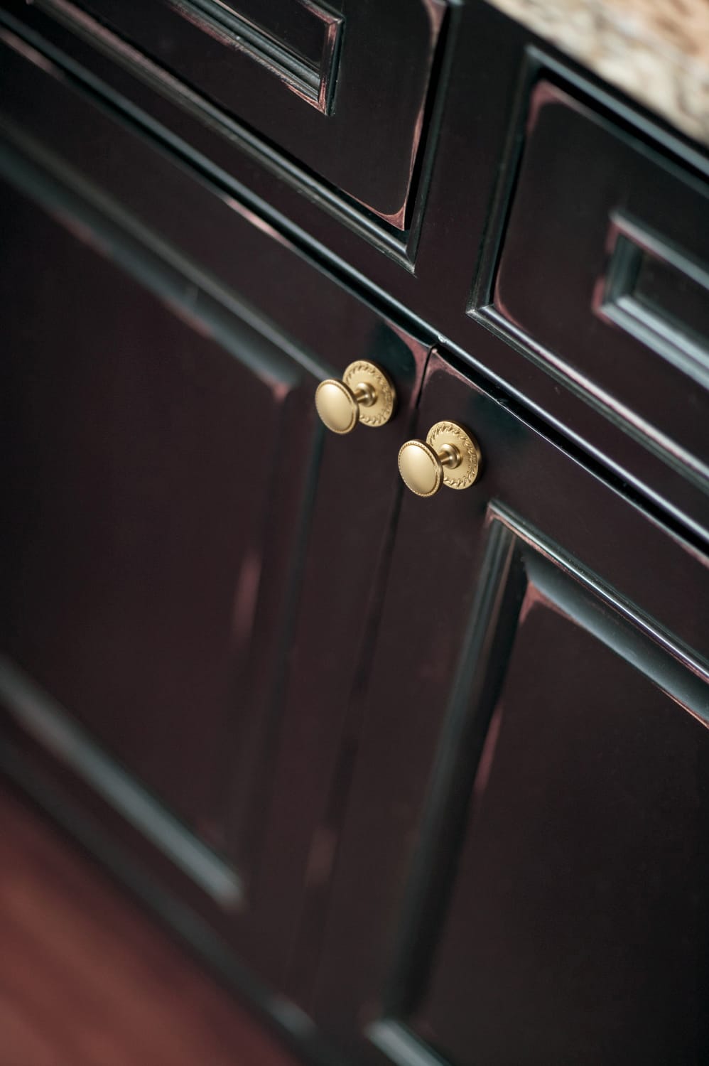 Goo-Ki Classic Round Design Cabinet Knobs with Toothed Rim for Kitchen Drawers