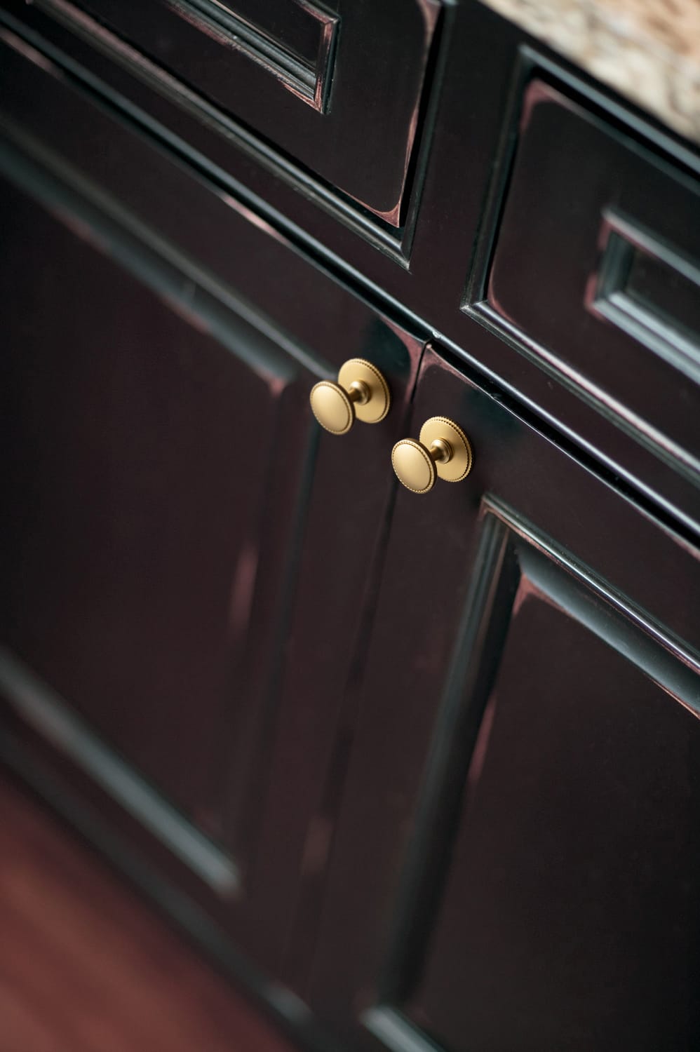 Goo-Ki Classic Round Design Cabinet Knobs with Toothed Rim for Kitchen Drawers