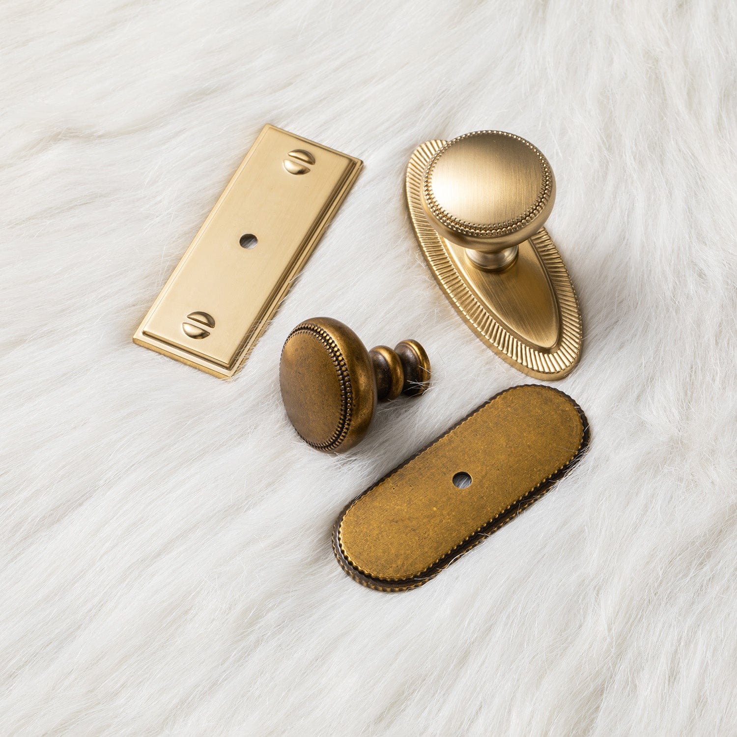 Goo-Ki Classic Zinc Alloy Cabinet Knobs with Beaded Edge Vintage Style Drawer Hardware