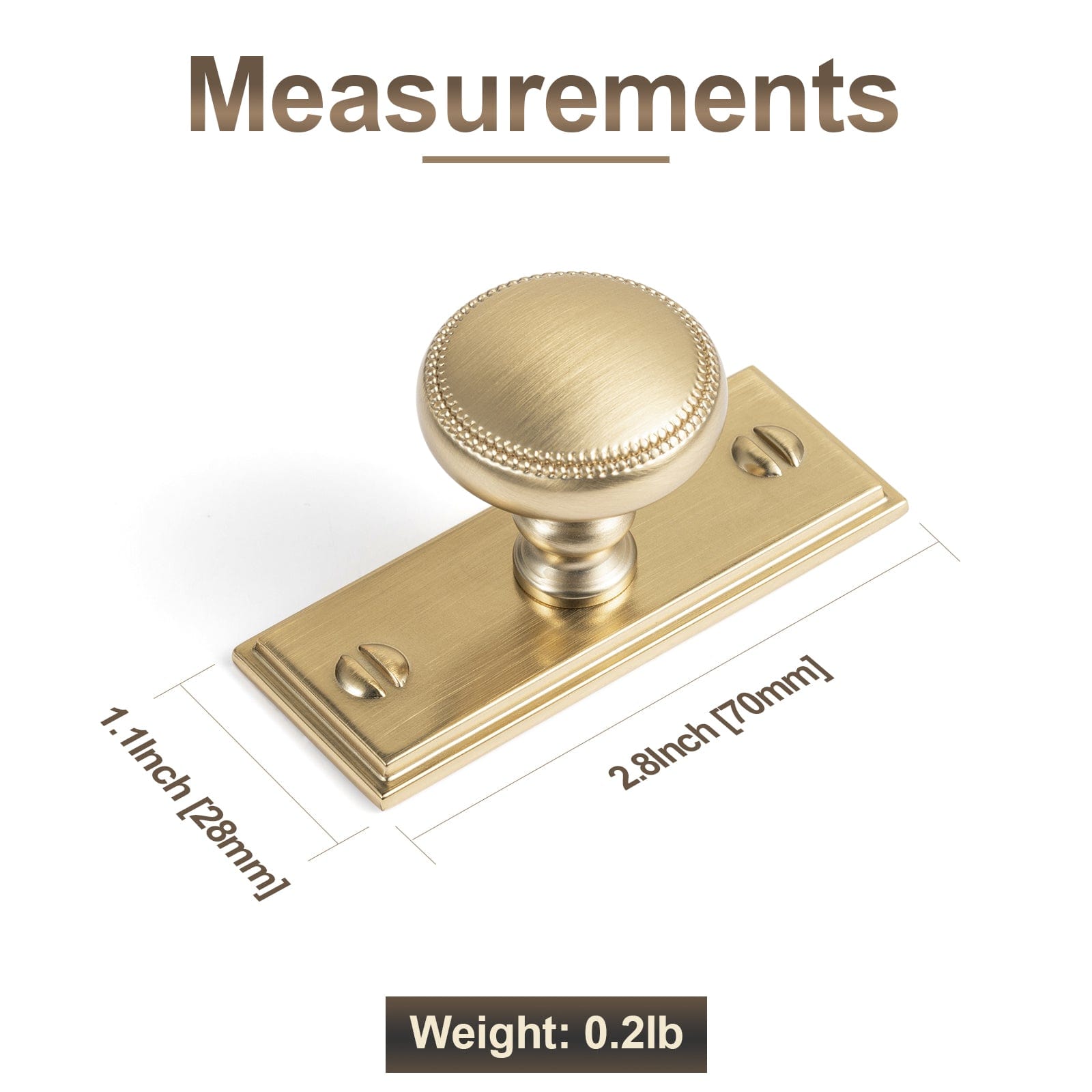 Goo-Ki Classic Zinc Alloy Cabinet Knobs with Beaded Edge Vintage Style Drawer Hardware