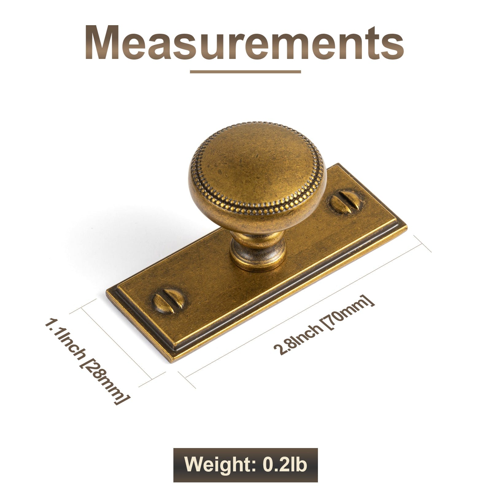 Goo-Ki Classic Zinc Alloy Cabinet Knobs with Beaded Edge Vintage Style Drawer Hardware