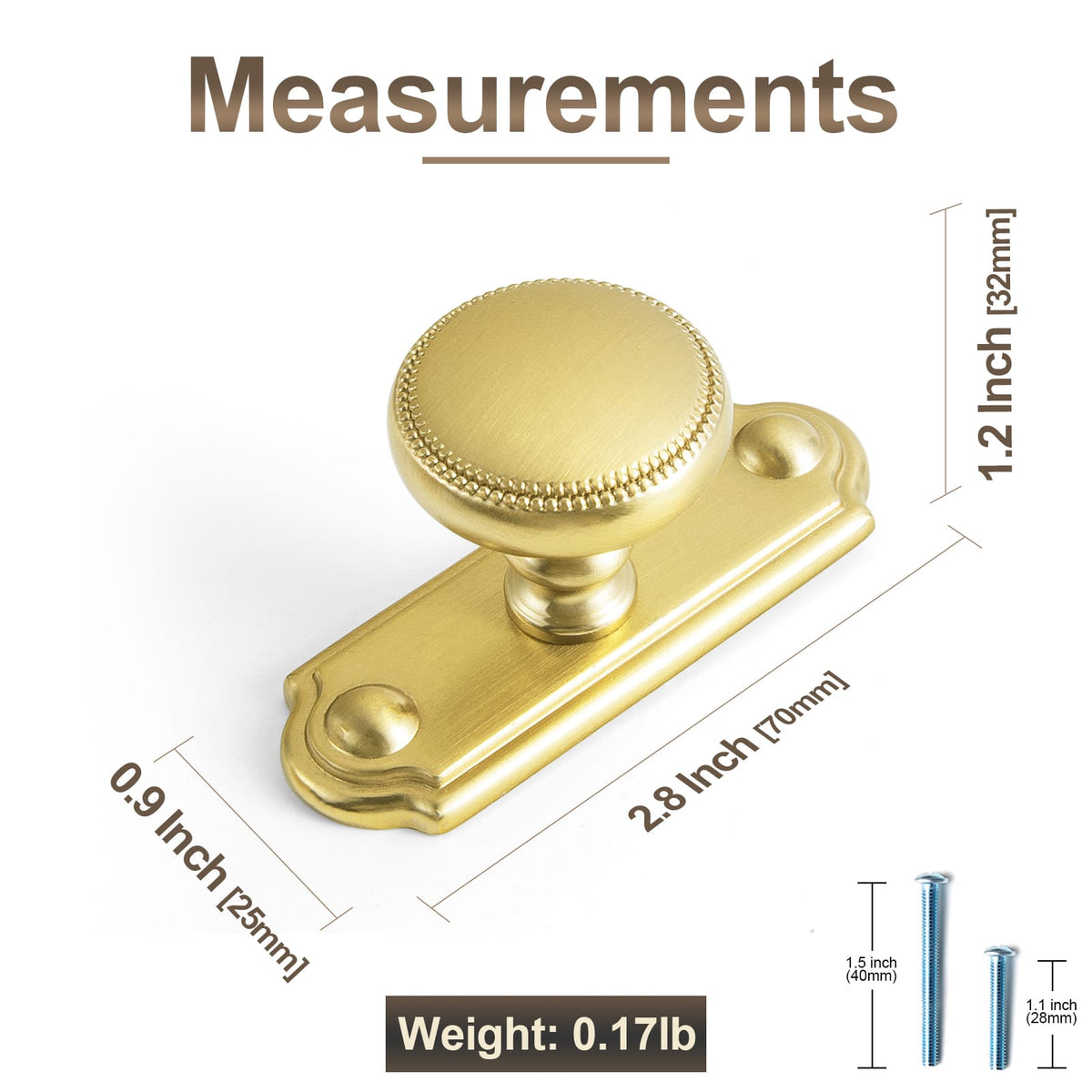 Goo-Ki Classic Zinc Alloy Cabinet Knobs with Beaded Edge Vintage Style Drawer Hardware