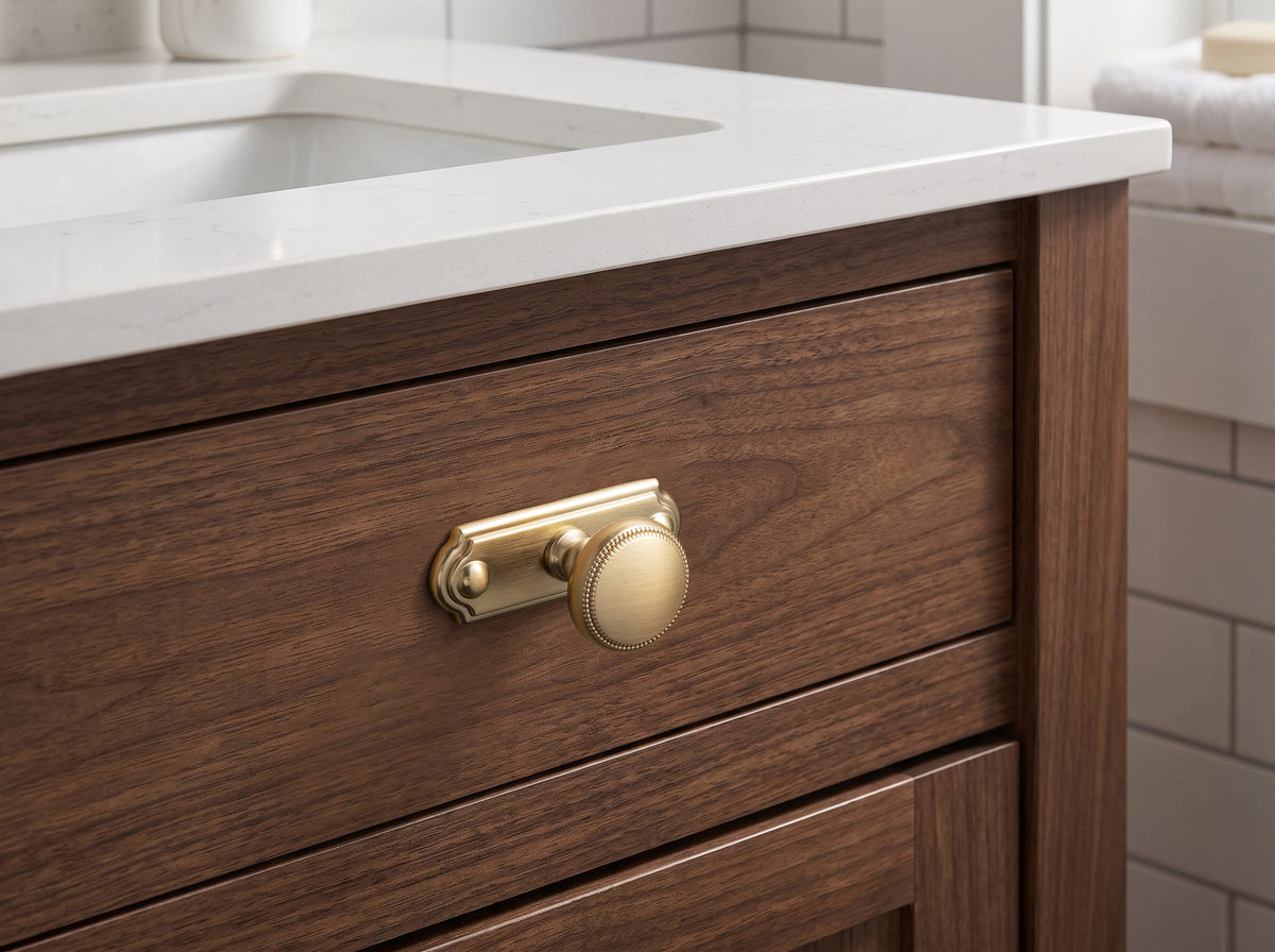 Goo-Ki Classic Zinc Alloy Cabinet Knobs with Beaded Edge Vintage Style Drawer Hardware