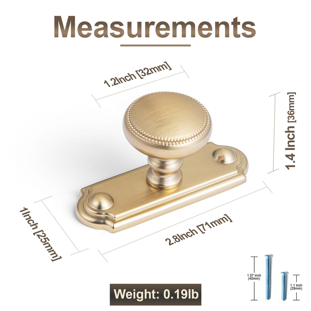 Goo-Ki Classic Zinc Alloy Cabinet Knobs with Beaded Edge Vintage Style Drawer Hardware