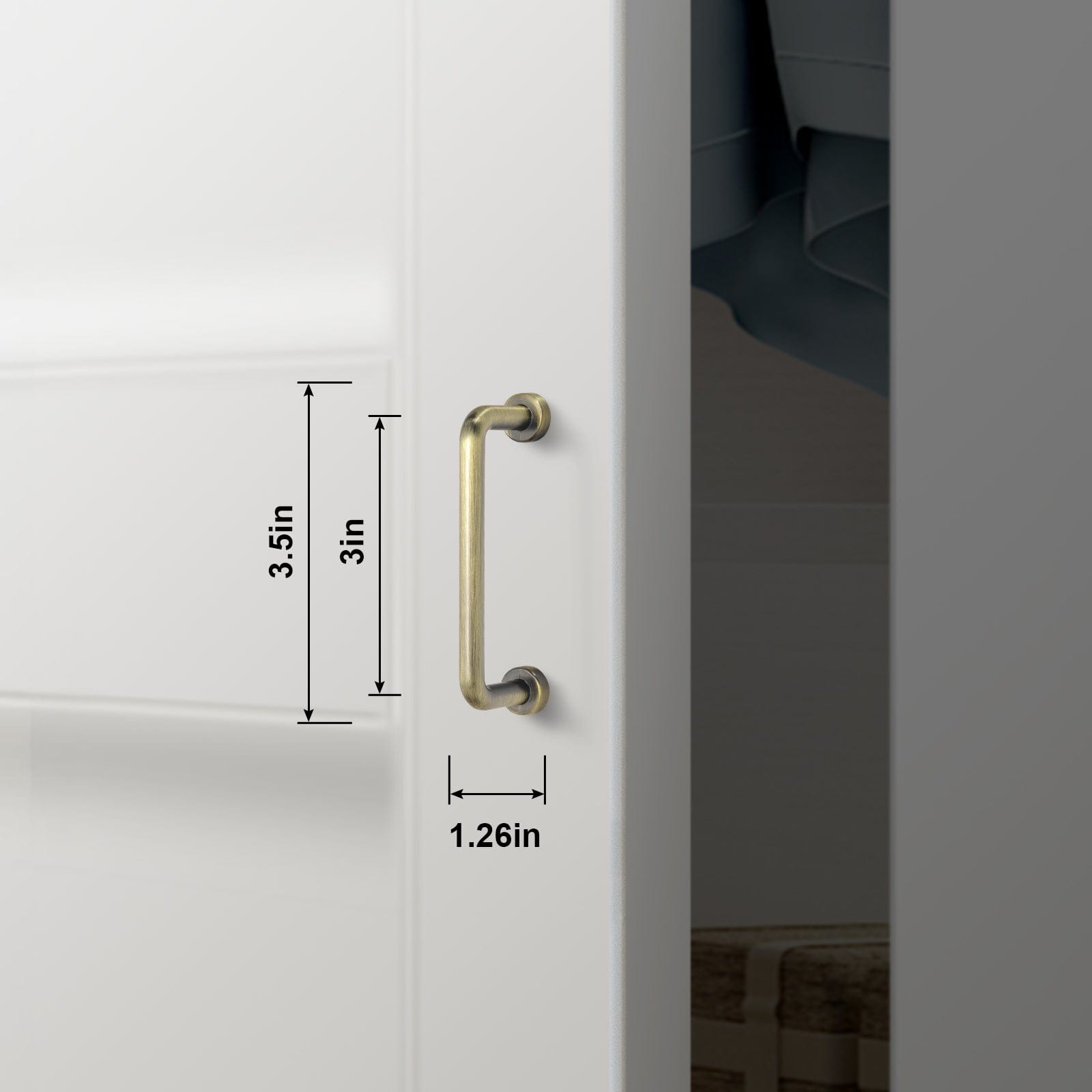 Goo-Ki 【Clearance Sale!】Matte White / Antique Bronze Rustic Cabinet Bar Pulls Decorative Drawer Handles