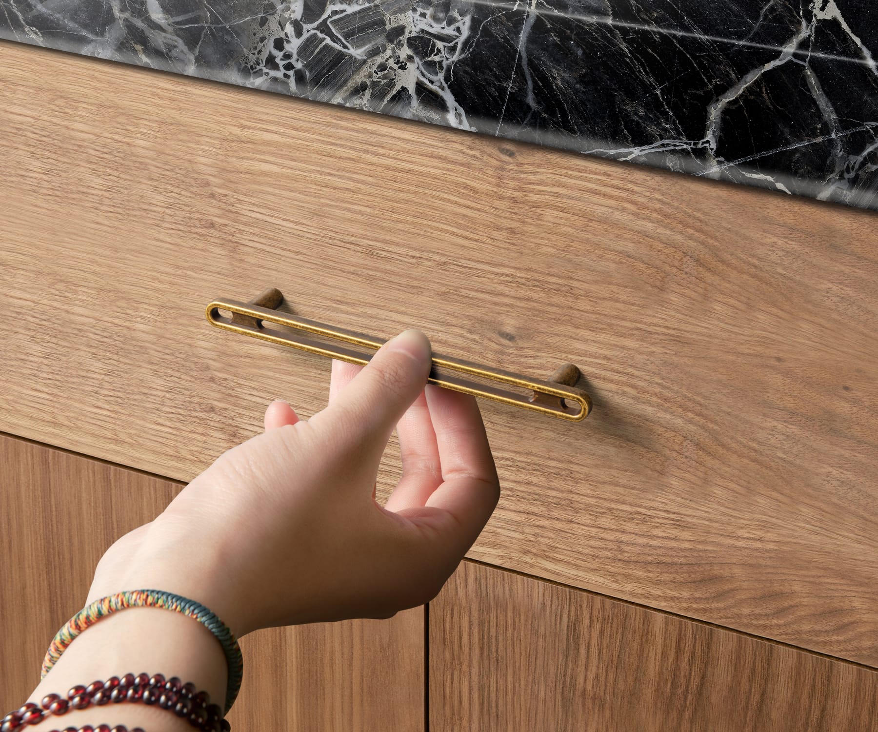 Goo-Ki 【Clearance Sale!】Unique Design Openwork Furniture Handle Zinc Alloy Kitchen Drawer Pulls Finger Pull