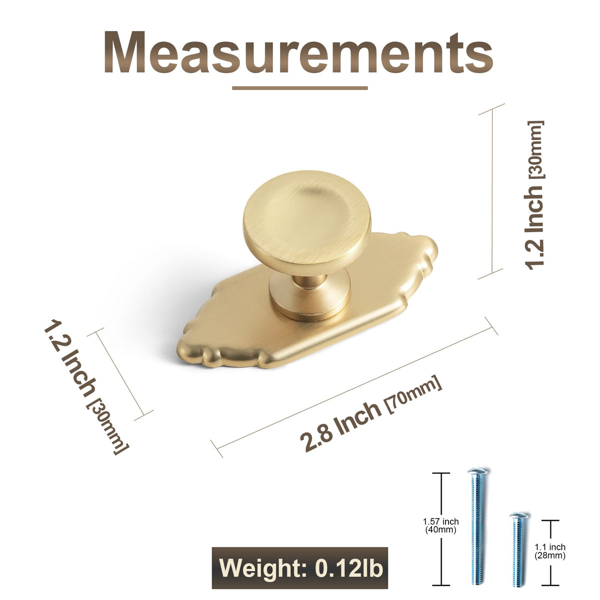 Goo-Ki Concave Dish Shaped Zinc Alloy Cabinet Knobs, Retro Bowl Round Drawer Knob for Stylish Furniture