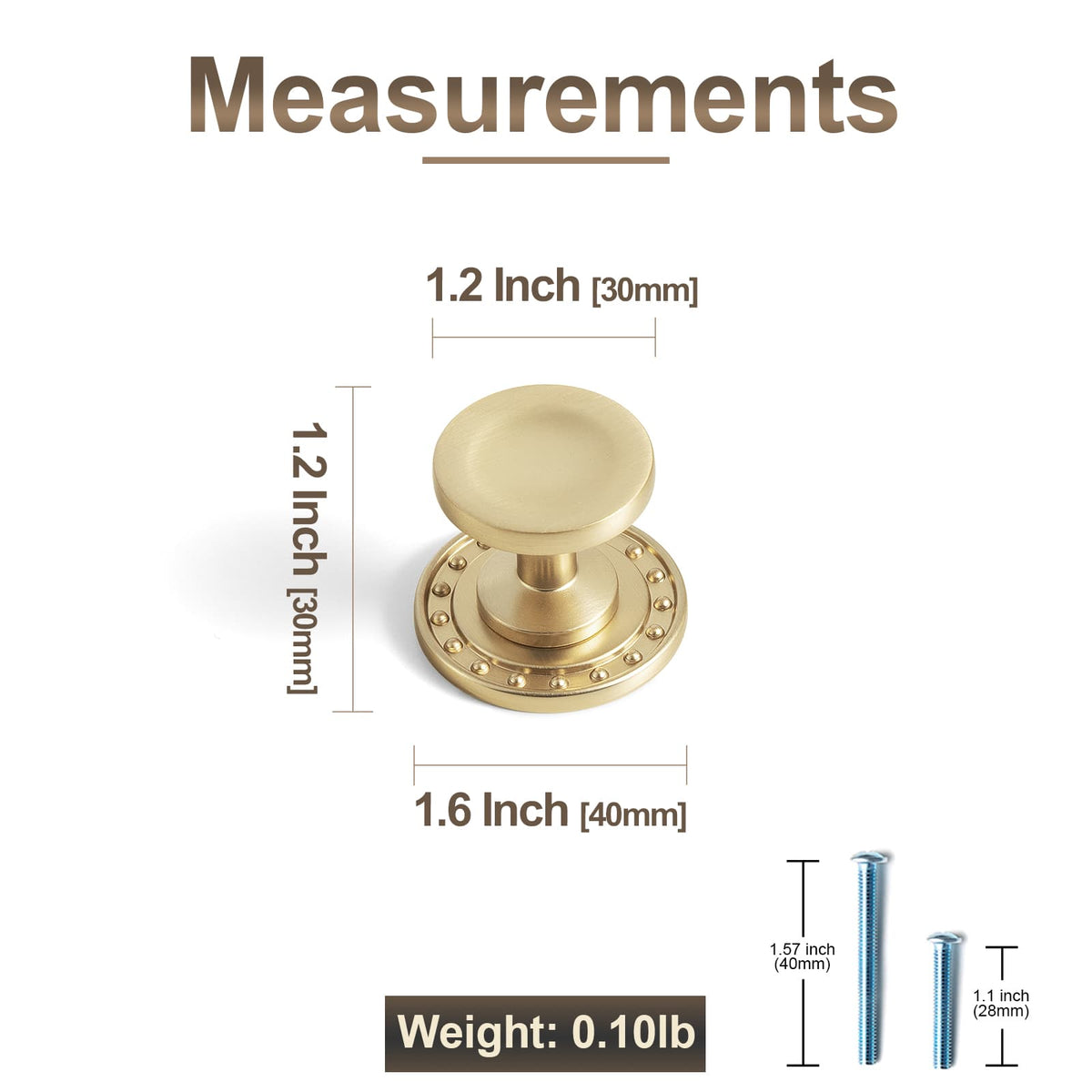 Goo-Ki Concave Dish Shaped Zinc Alloy Cabinet Knobs, Retro Bowl Round Drawer Knob for Stylish Furniture