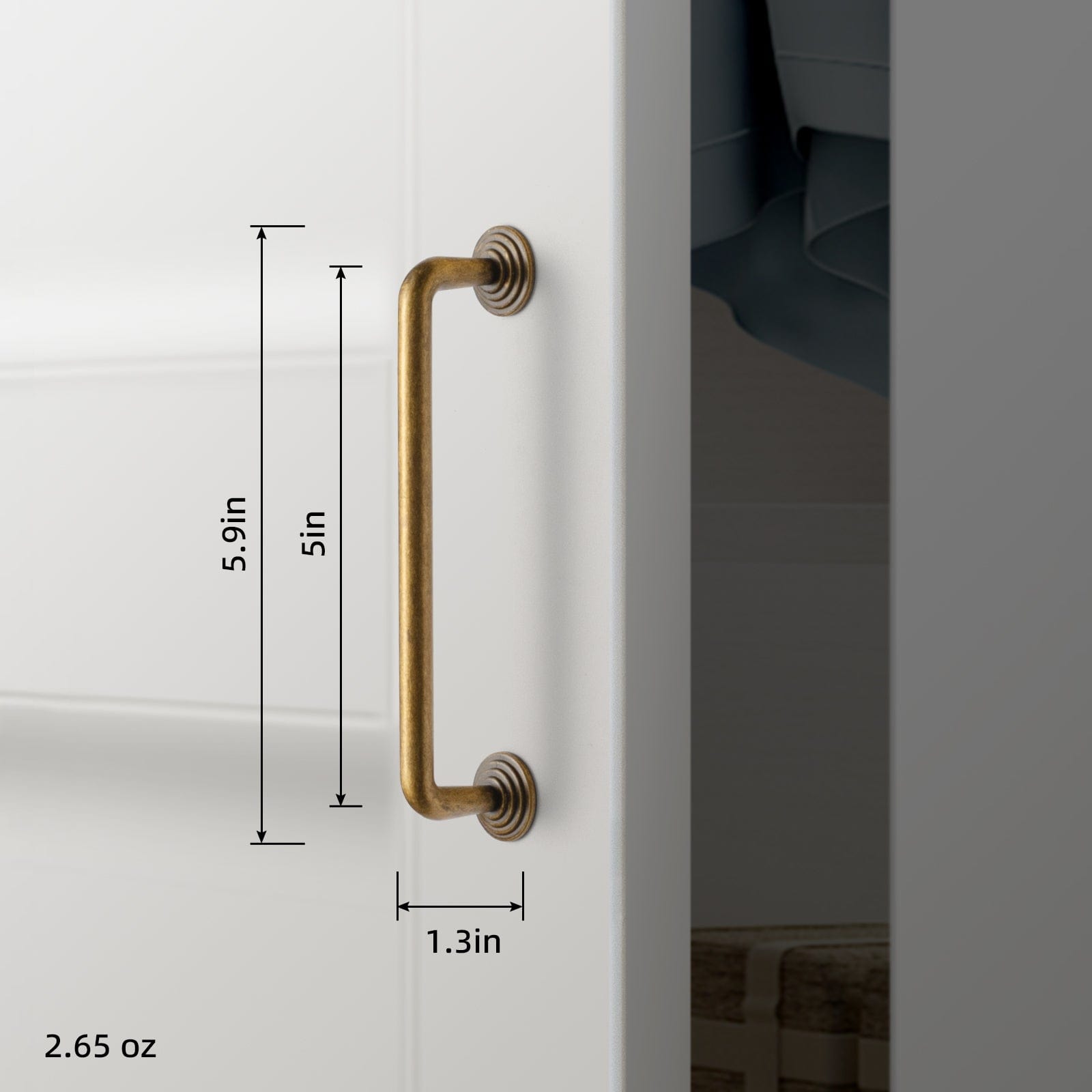Goo-Ki Concentric Circle Pattern Base Design Vintage Cabinet Handles