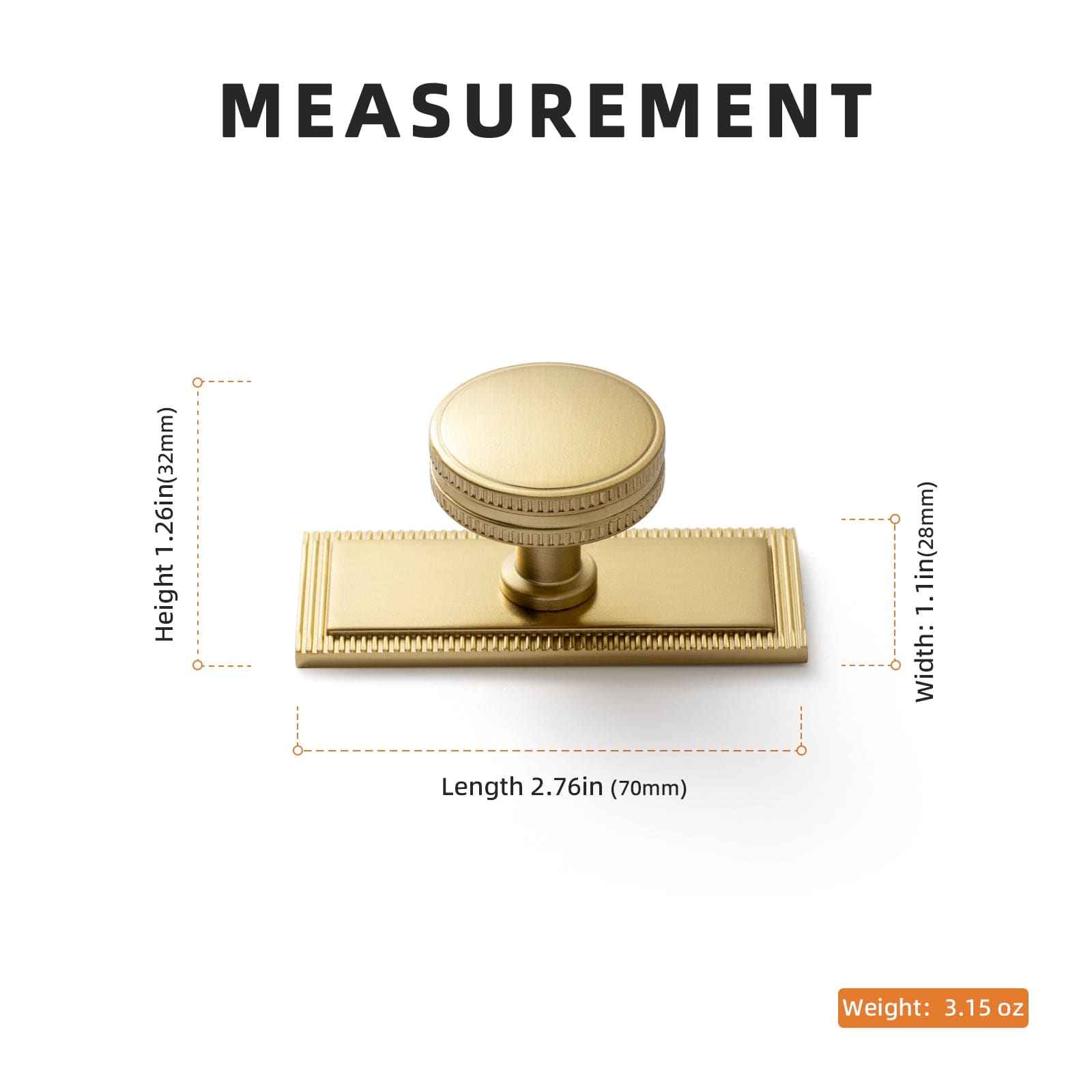 Goo-Ki Distinctive Artistic Engravings Single Hole Round Cabinet Knob Retro Flair Kitchen Hardware